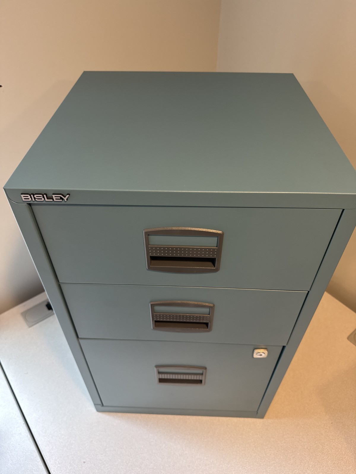 NEW! Bisley 3-Drawer Home File Cabinet – Doulton Blue **REDUCED PRICE**