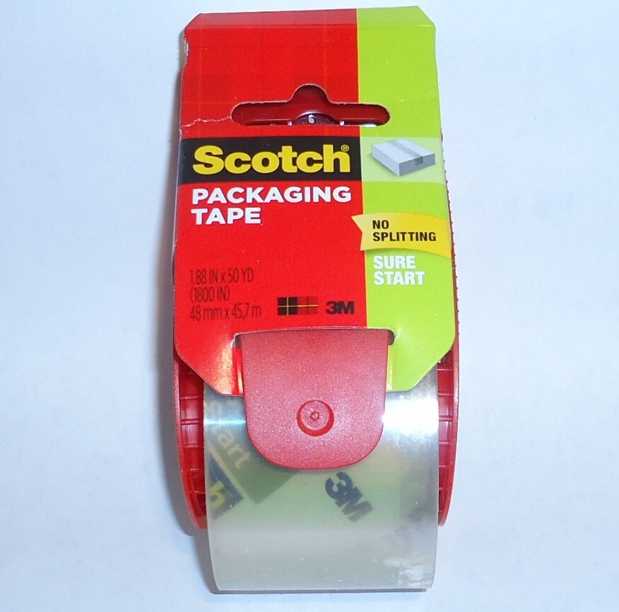 1 Pack 3M Scotch Clear Tape & Dispenser 1.88″ x 50 yd (6 Rolls/Pk Total 6 Rolls)