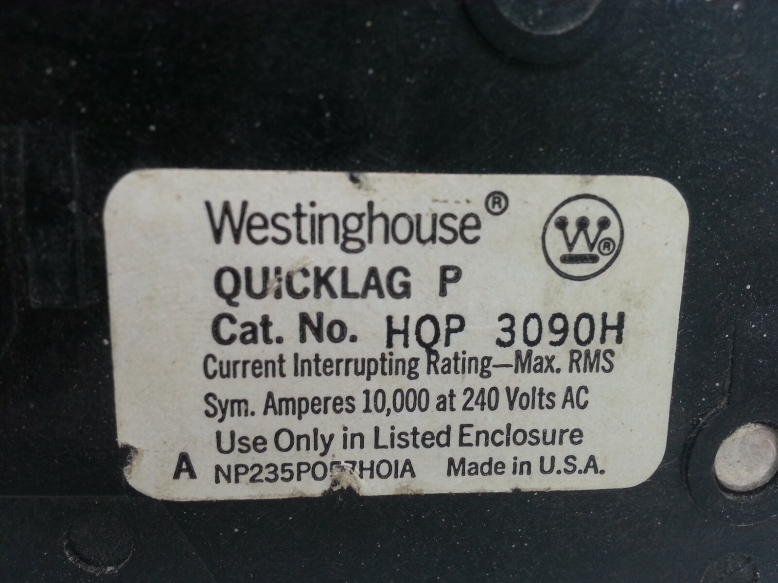 HQP3090H & HQP3070H Westinghouse 90A 70A Circuit Breakers -Next Day Option -Flaw