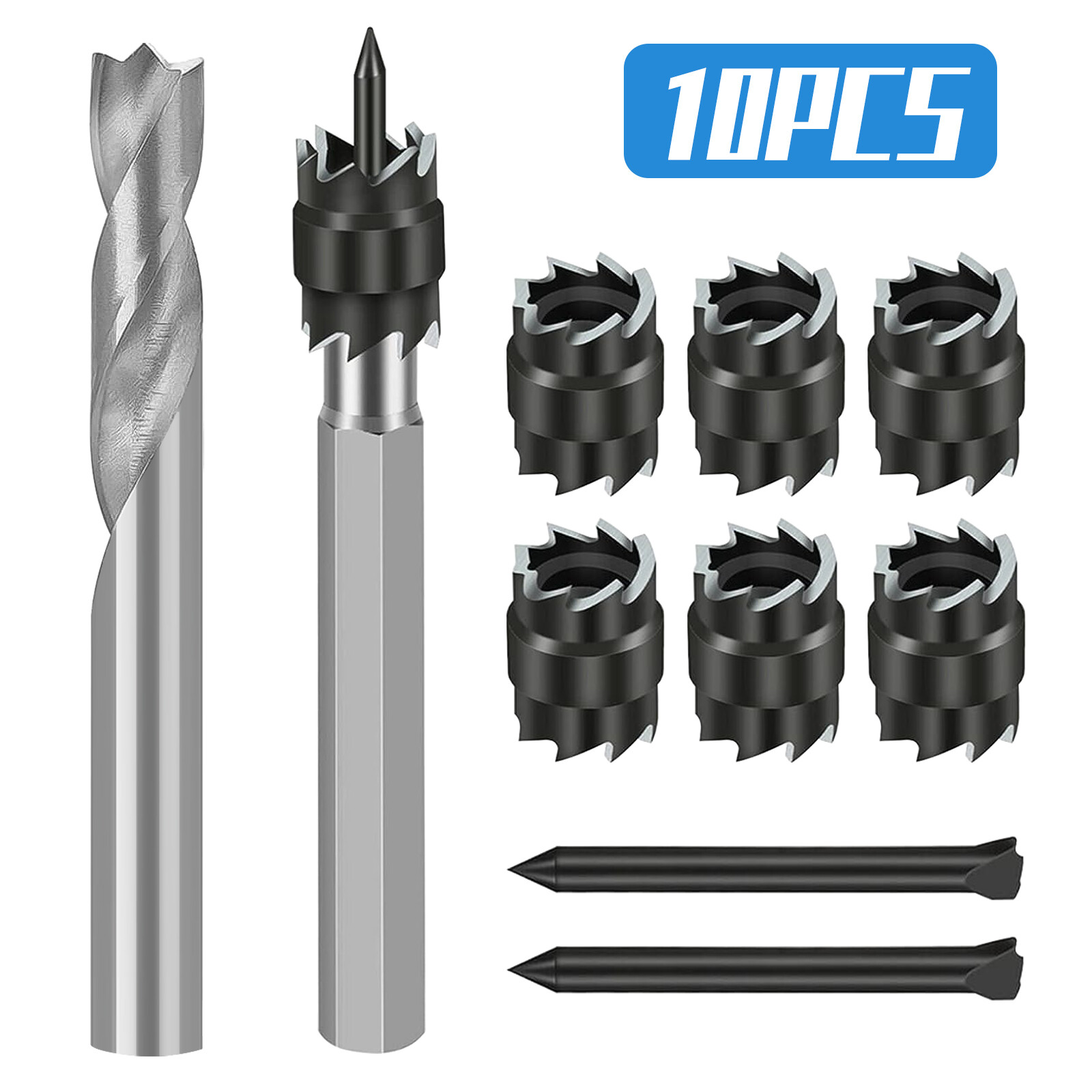 10Pcs/Set 3/8″ Double Sided Rotary Spot Weld Cutter Remover Drill Bits Cut Welds