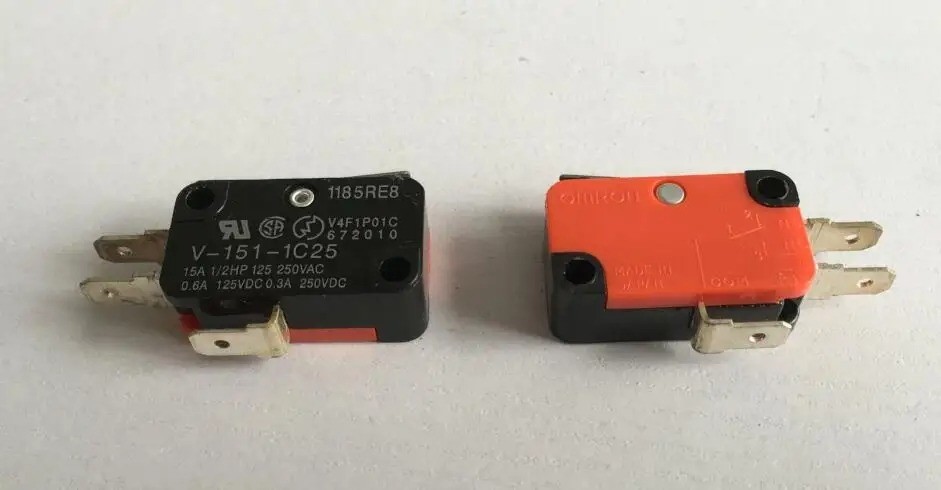 10PCS V-15-1C25 Micro Limit Switch SPDT Momentary Snap Button AC 250V 15A