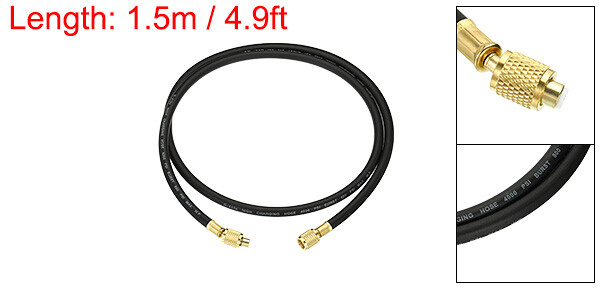 1/4 SAE Refrigerant Charging Hose 4.9ft 800 PSI 4000 PSI Manifold Gauge Hose