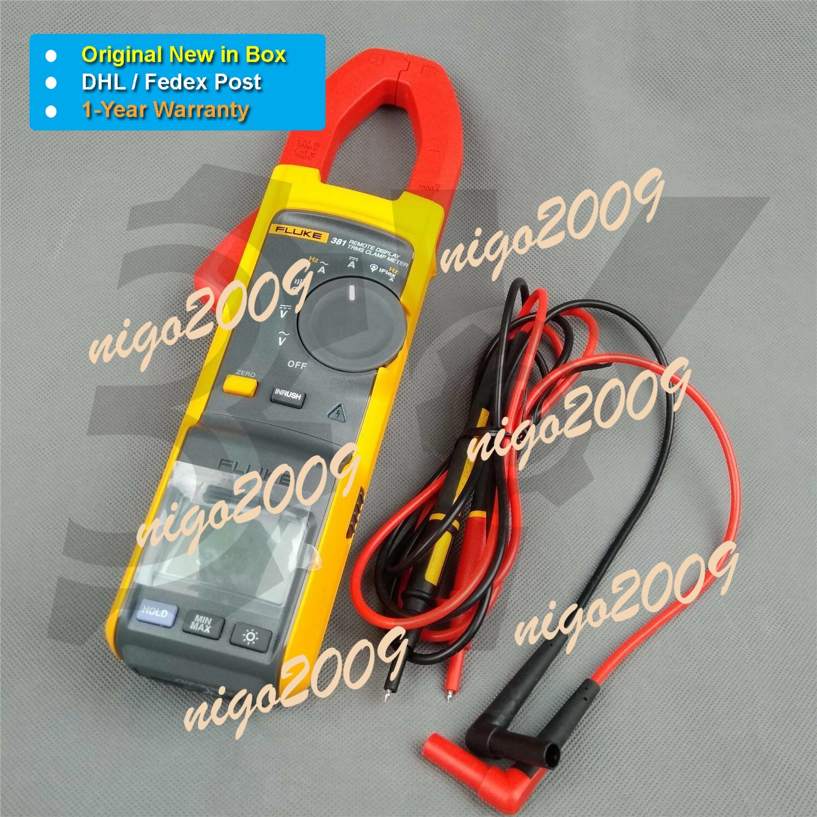 Original New in Box FLUKE 381 Remote Display AC/DC True RMS Clamp Meter DHL Fedx
