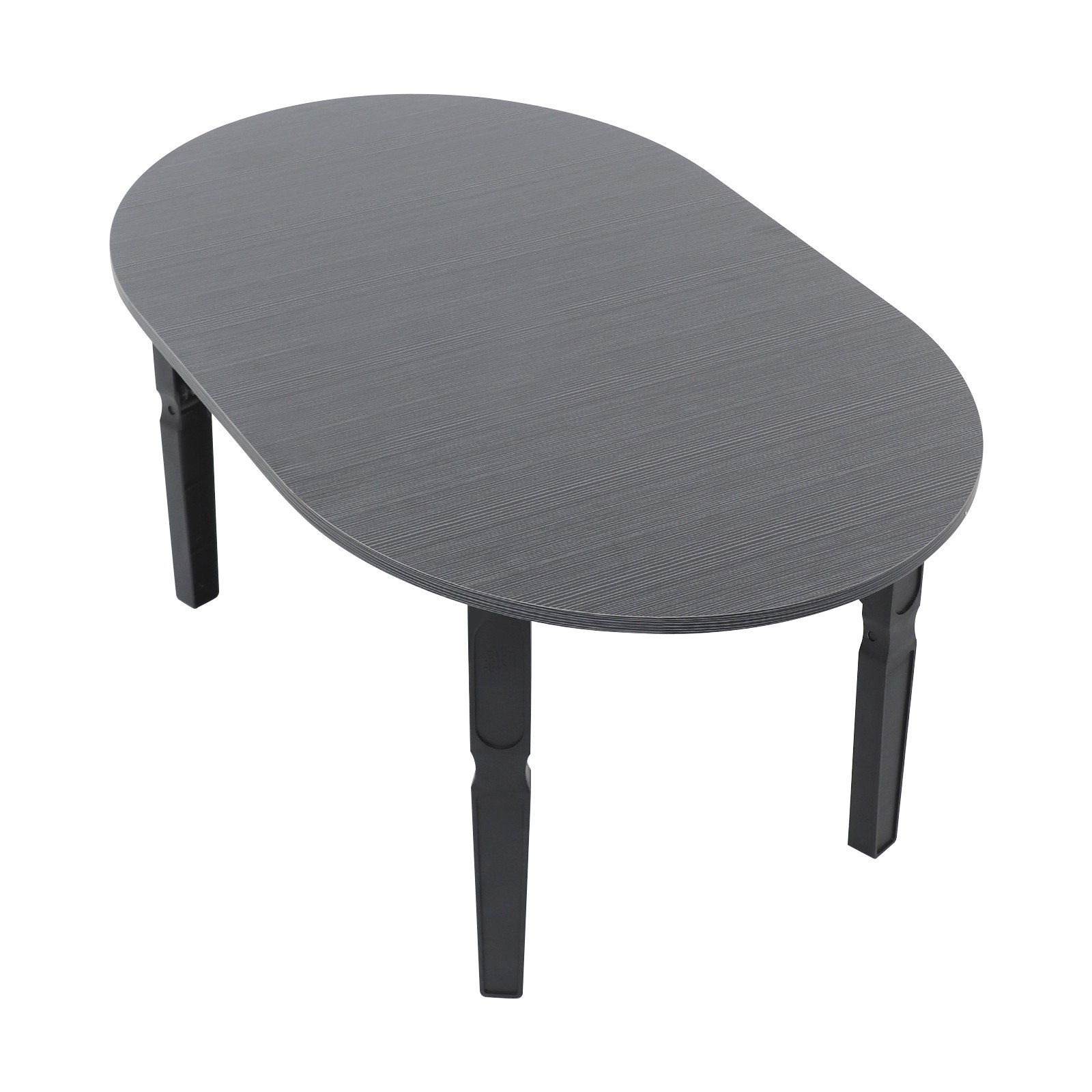 Coffee Table -80x48x36cm- Black Brushed Tabletop Folding Table For Small Place.