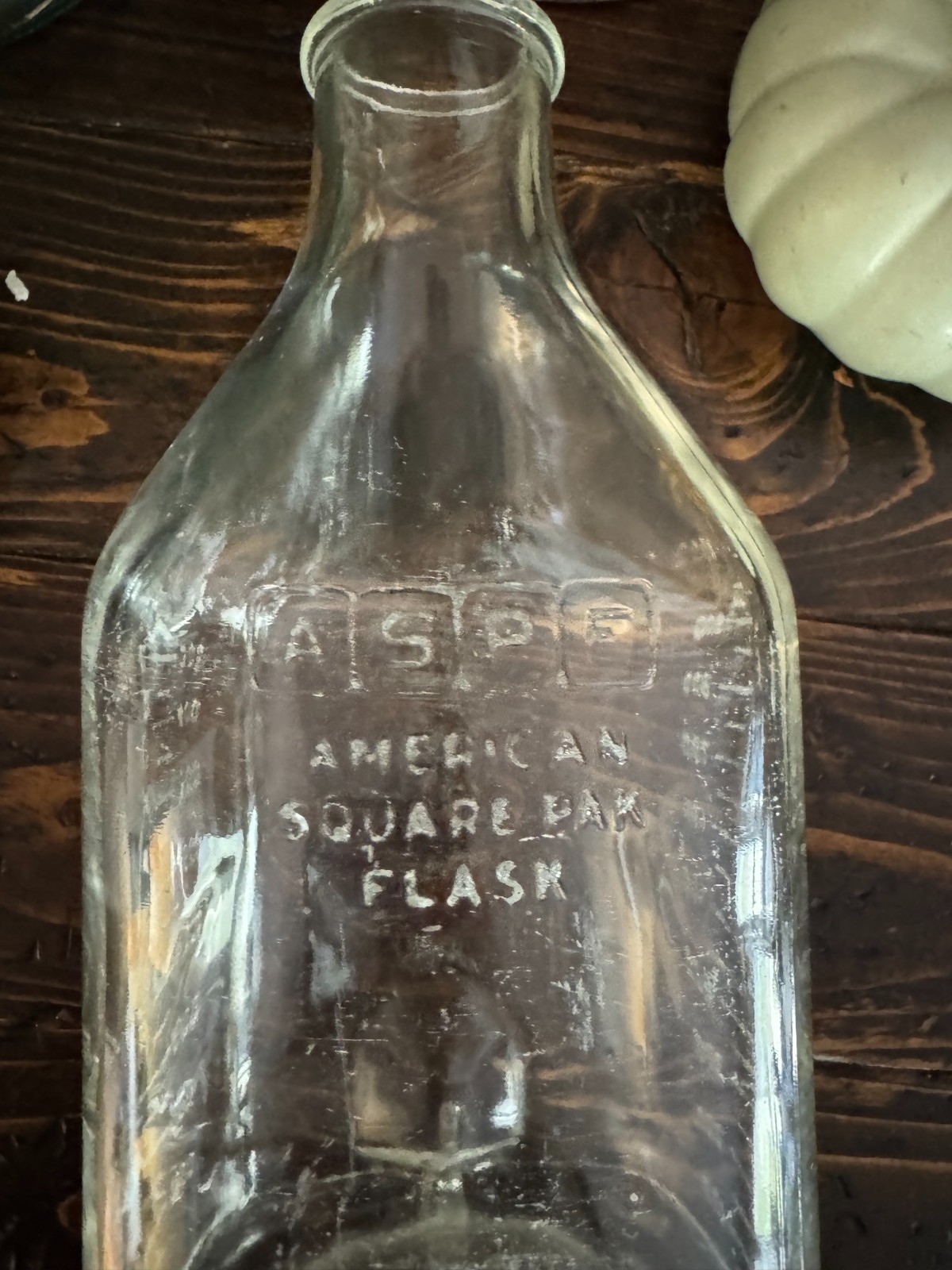 Vtg Pyrex 1000 ml Clear Bottle ASPF American Sterilizer Co. Medical Bottle