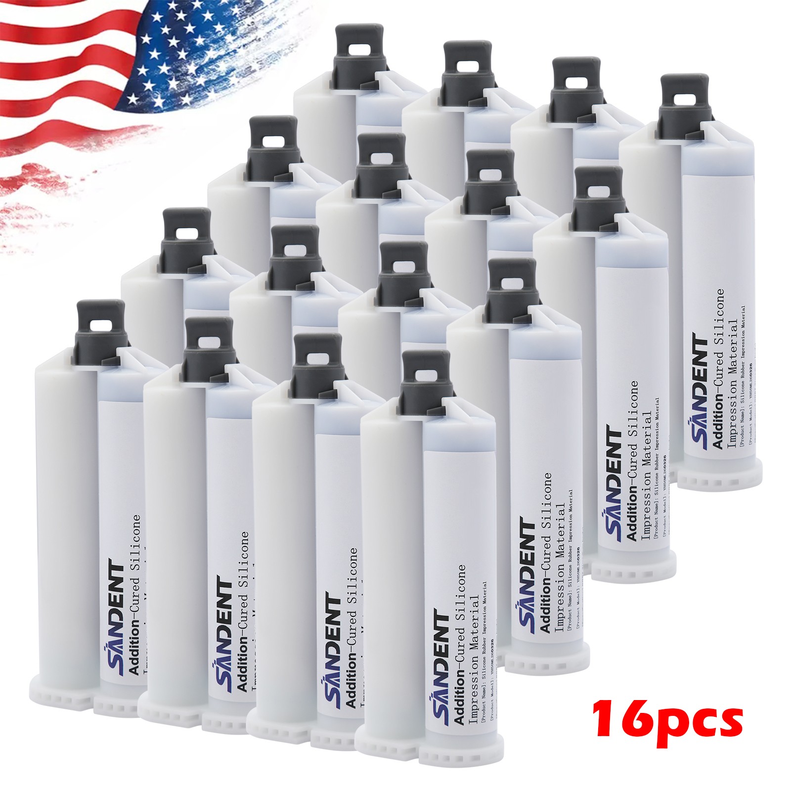 16x Medium Body Fast Set Dental Vinyl Polysiloxane Impression Material VPS PVS