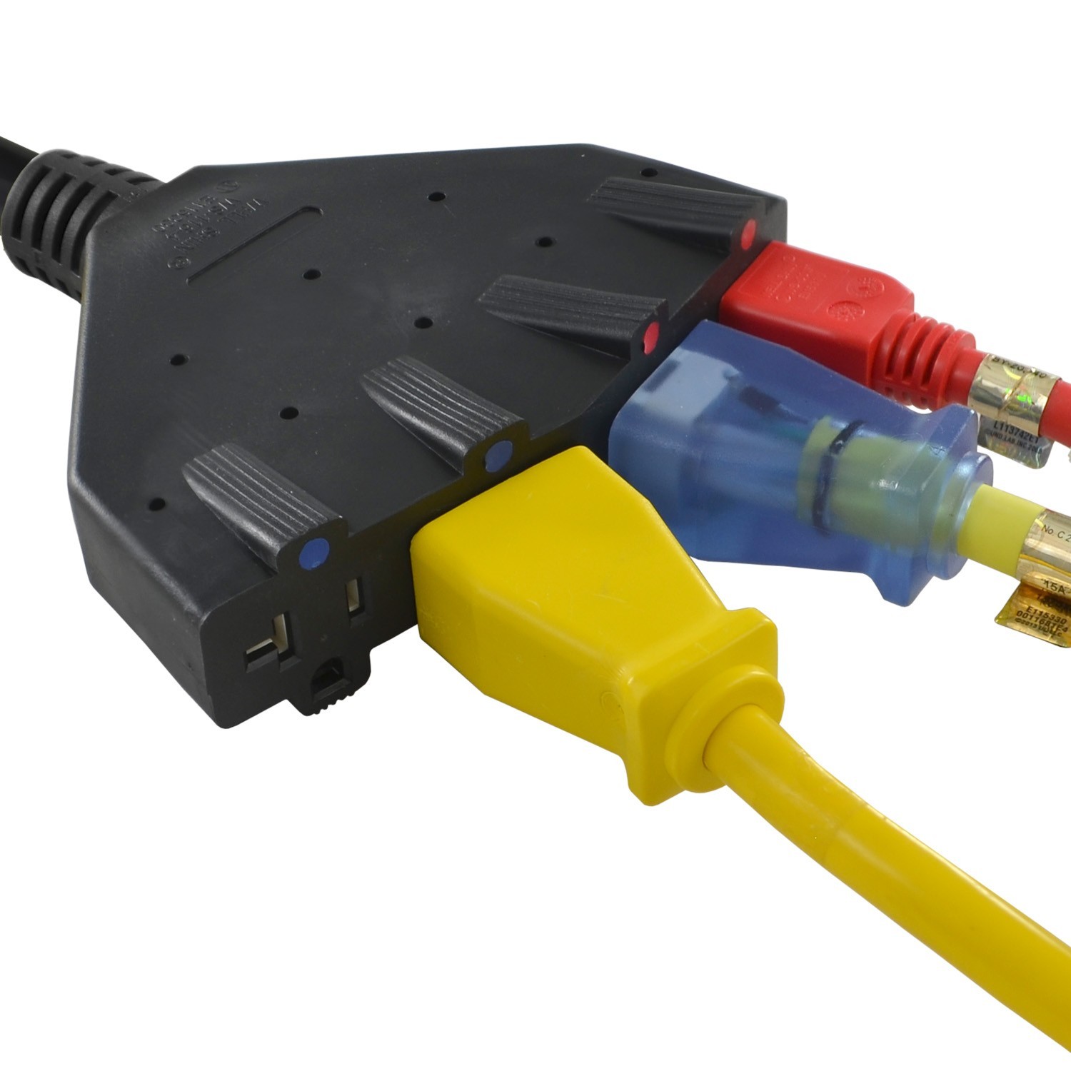 Conntek 50 FT Generator Cord L14-30P to (4) 5-15/20R 30A 125/250V SJTW 10/4
