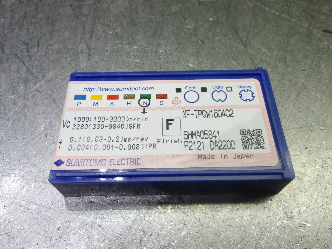 Sumitomo PCD Tipped Carbide Insert QTY1 NF-TPGA330/NFTPGW160402 DA2200 (LOC586)