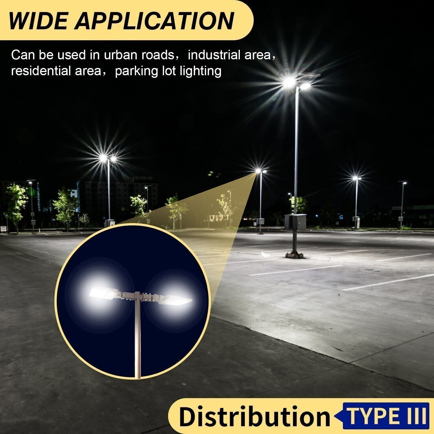150W LED Parking Lot Light 5000K Street Shoebox Pole Light Dusk to Dawn 22,500LM