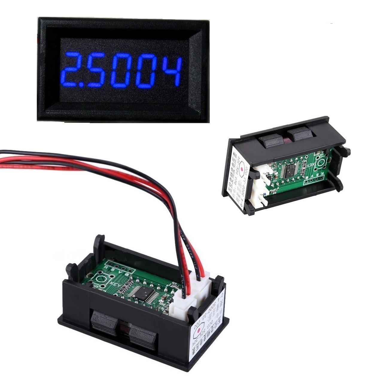 Blue LED 5 Digit DC 0-4.3000-33.000V Digital Voltmeter Voltage Meter Car Panel K