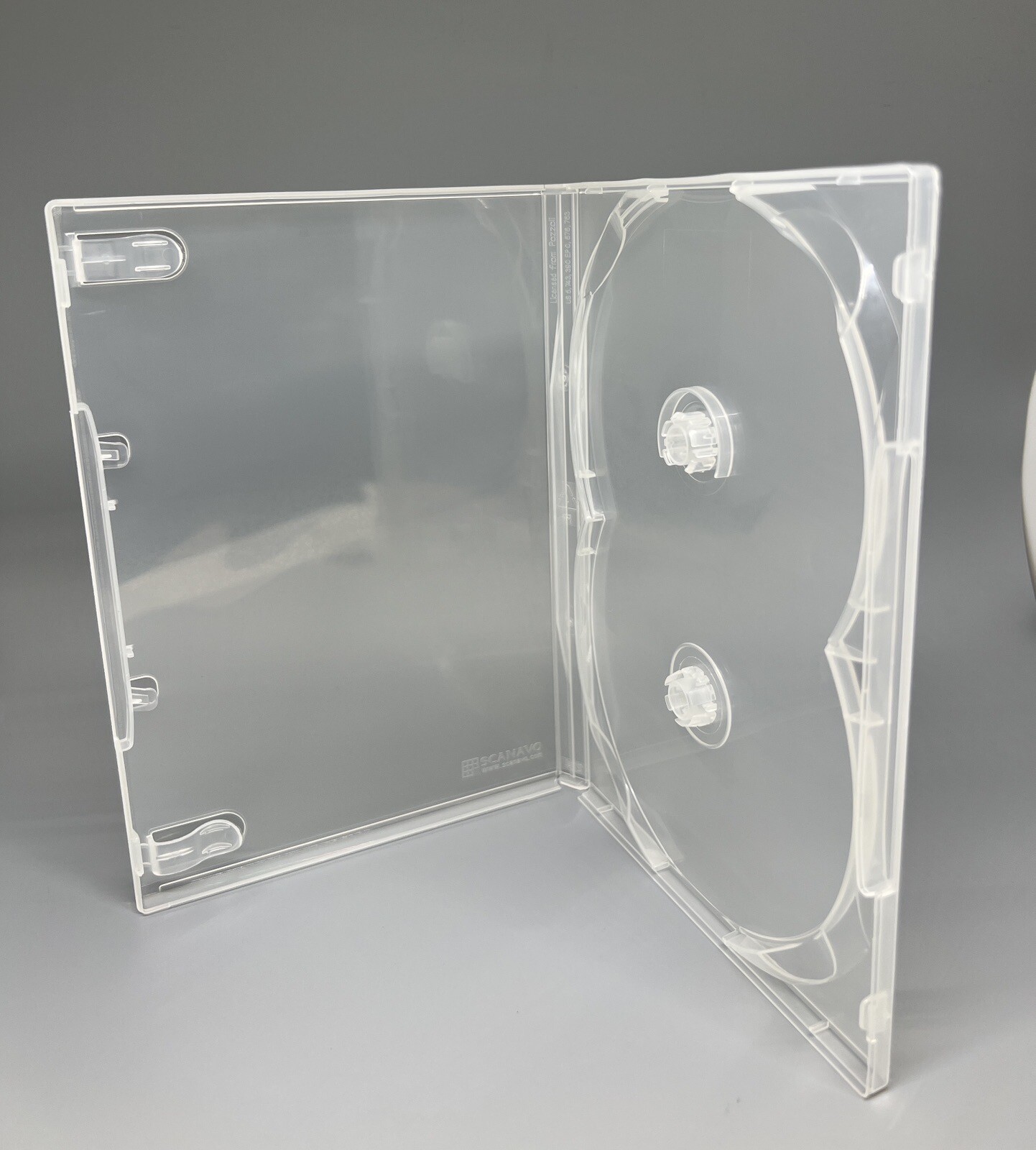 2 Top Quality Original Scanavo 14mm Double (2) DVD Case, Clear, DVD2/ONET.14MM