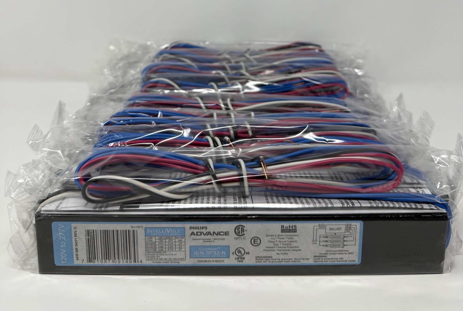 x10 ICN-3P32-N PHILIPS ADVANCE CENTRIUM IntelliVolt 120V-277V Electronic Ballast