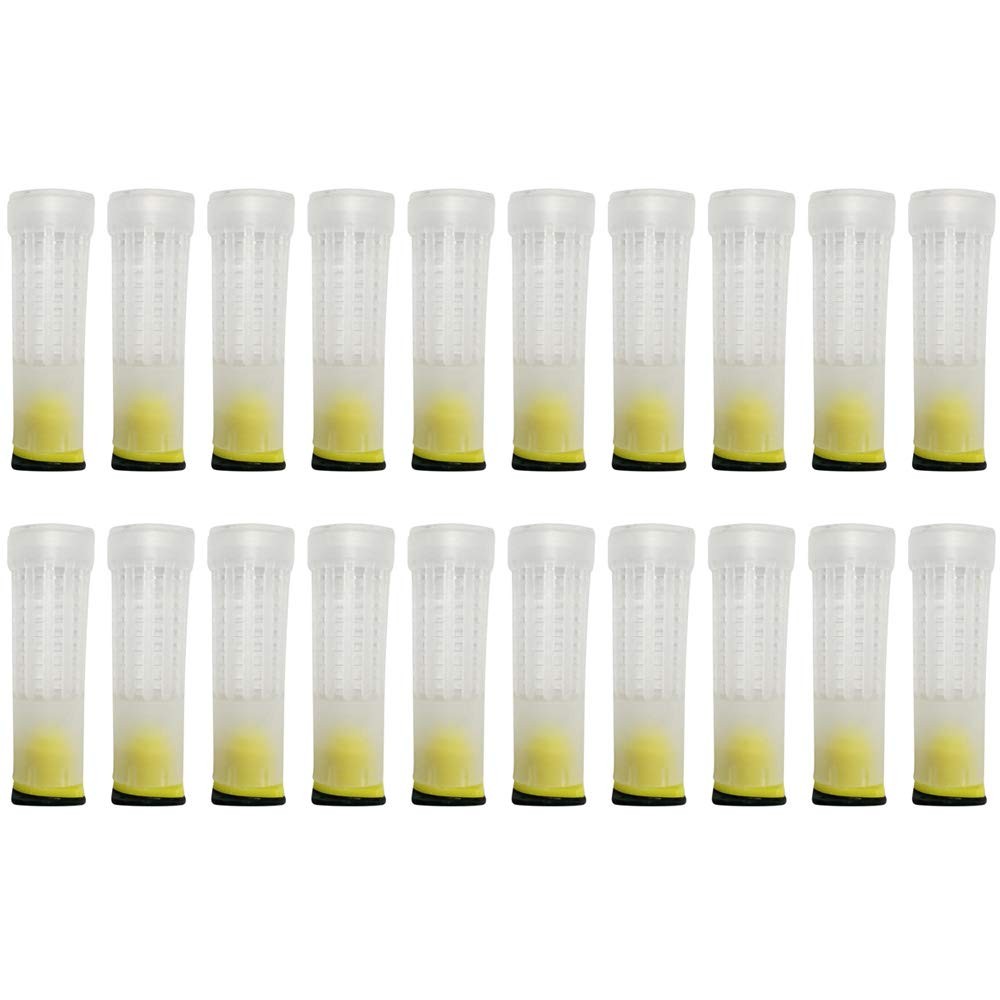 20 PCS Queen Bee Roller Cage Holder Fixture Beekeeping Rearing Cup Kit Tool