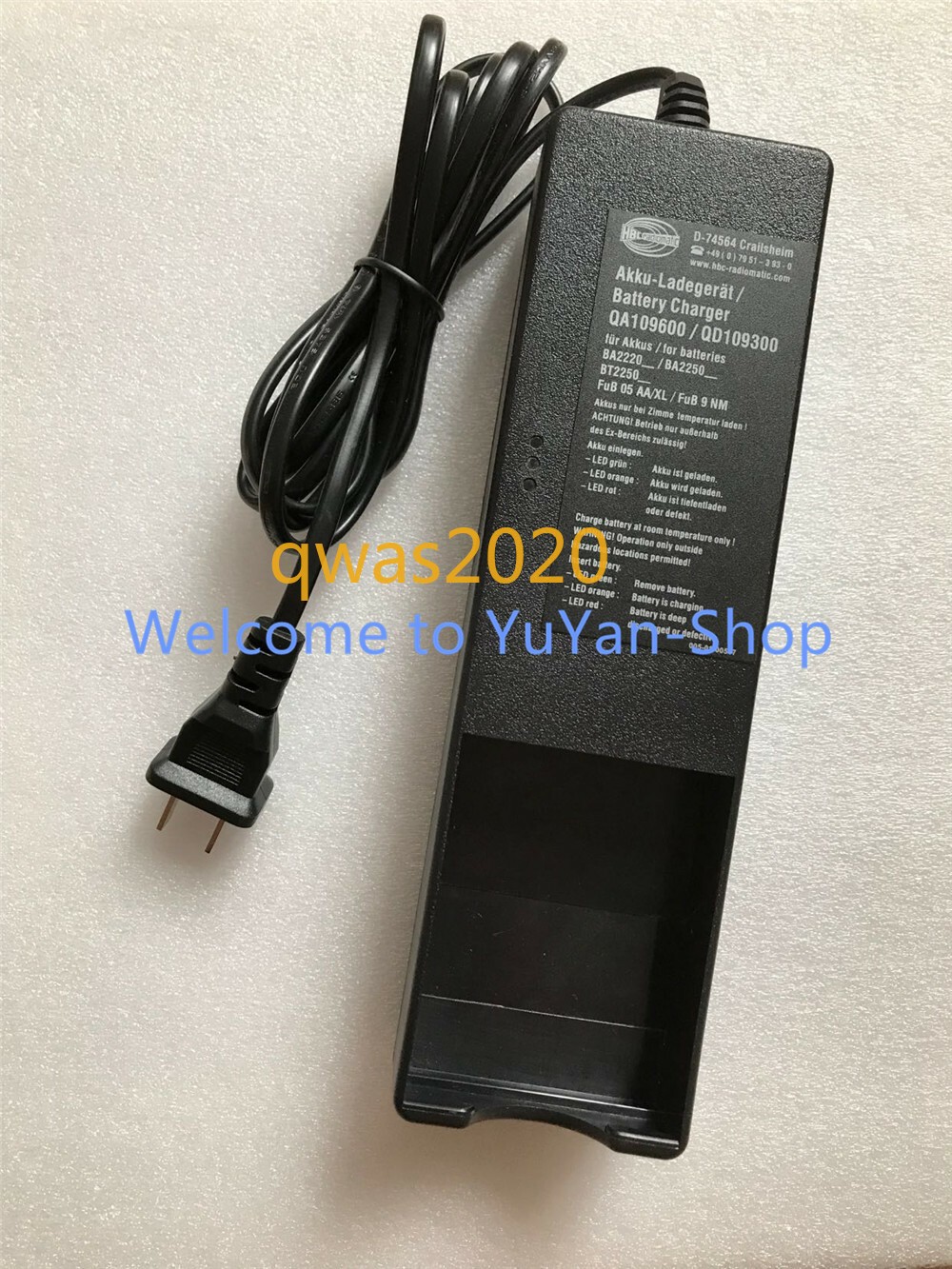 220V QA109600 QD109300 Battery Charger For HBC Radiomatic BA225030 #T516 YS