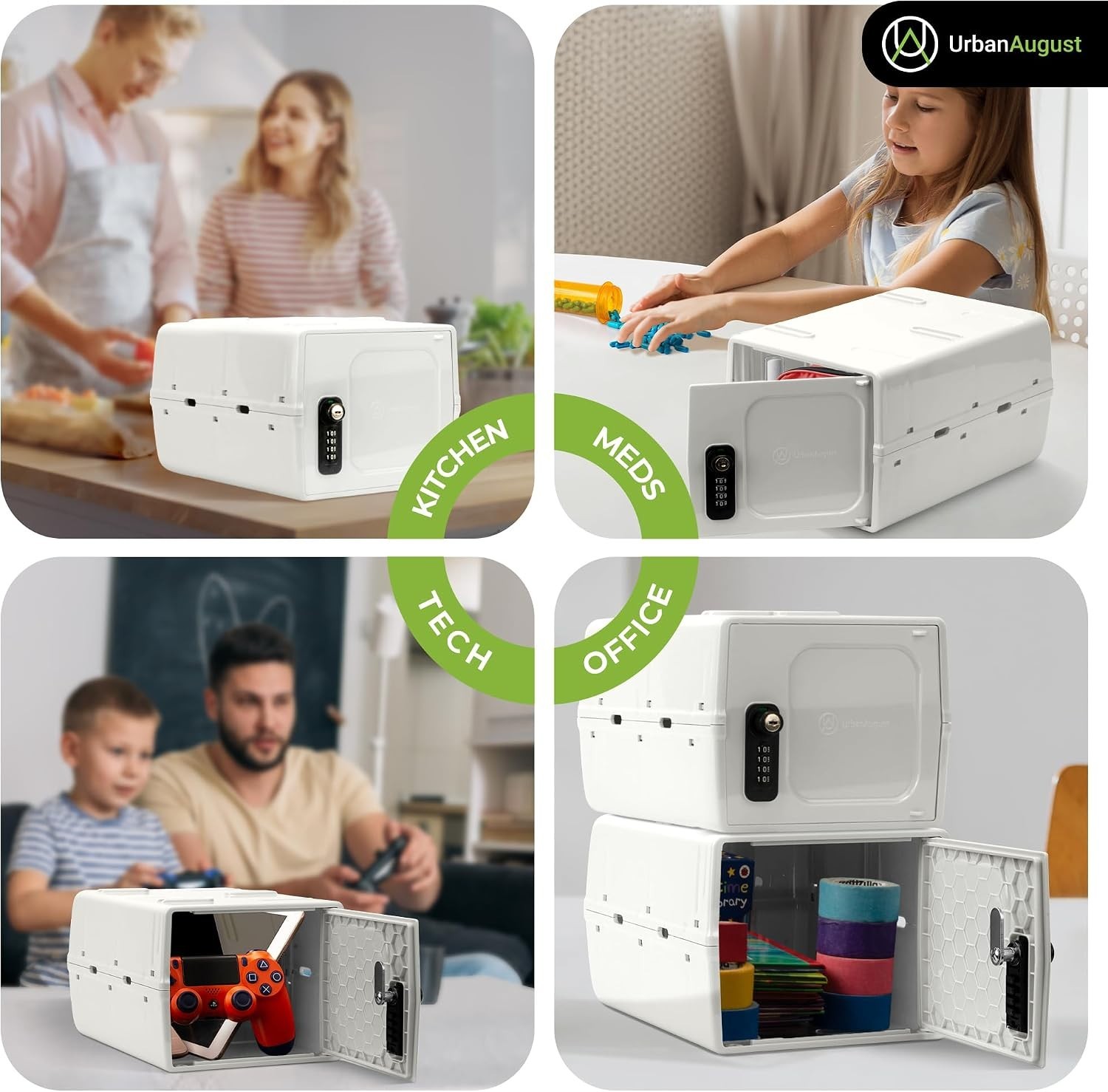 Versatile Lockable Storage Box with Combination & Key – Perfect for Everyday Use