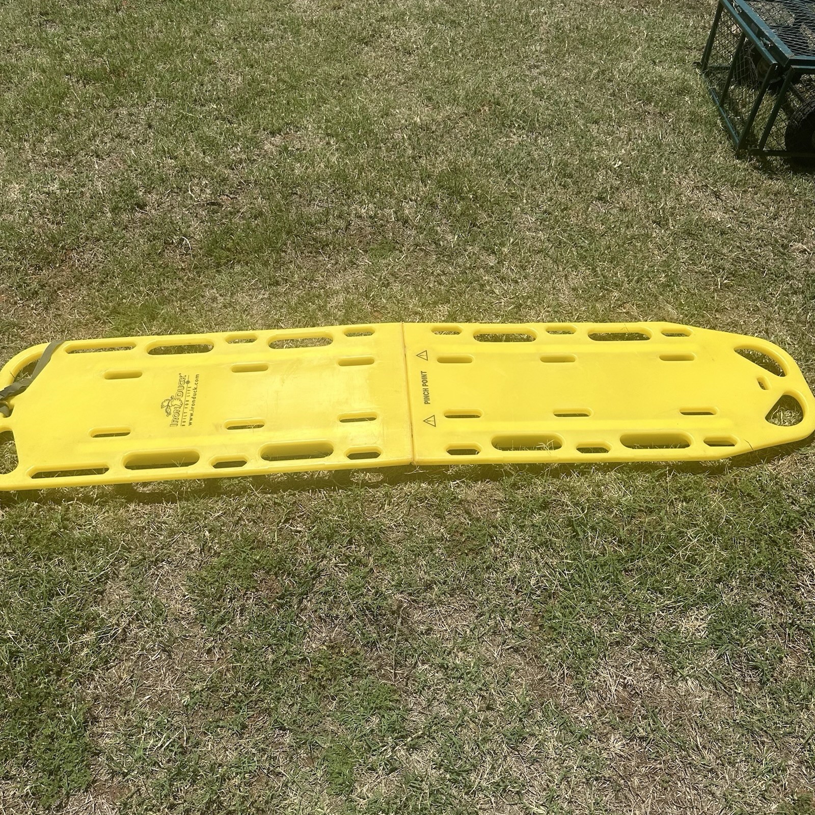 Iron Duck Ultra Space Save Folding Spinal Immobilization Backboard Yellow 72”