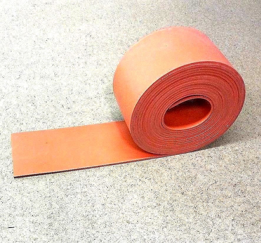 Silicone Rubber Sheet Solid Red US Hi-Temp 1/8”Thick x 3″ W x 36″ L Strip 60D