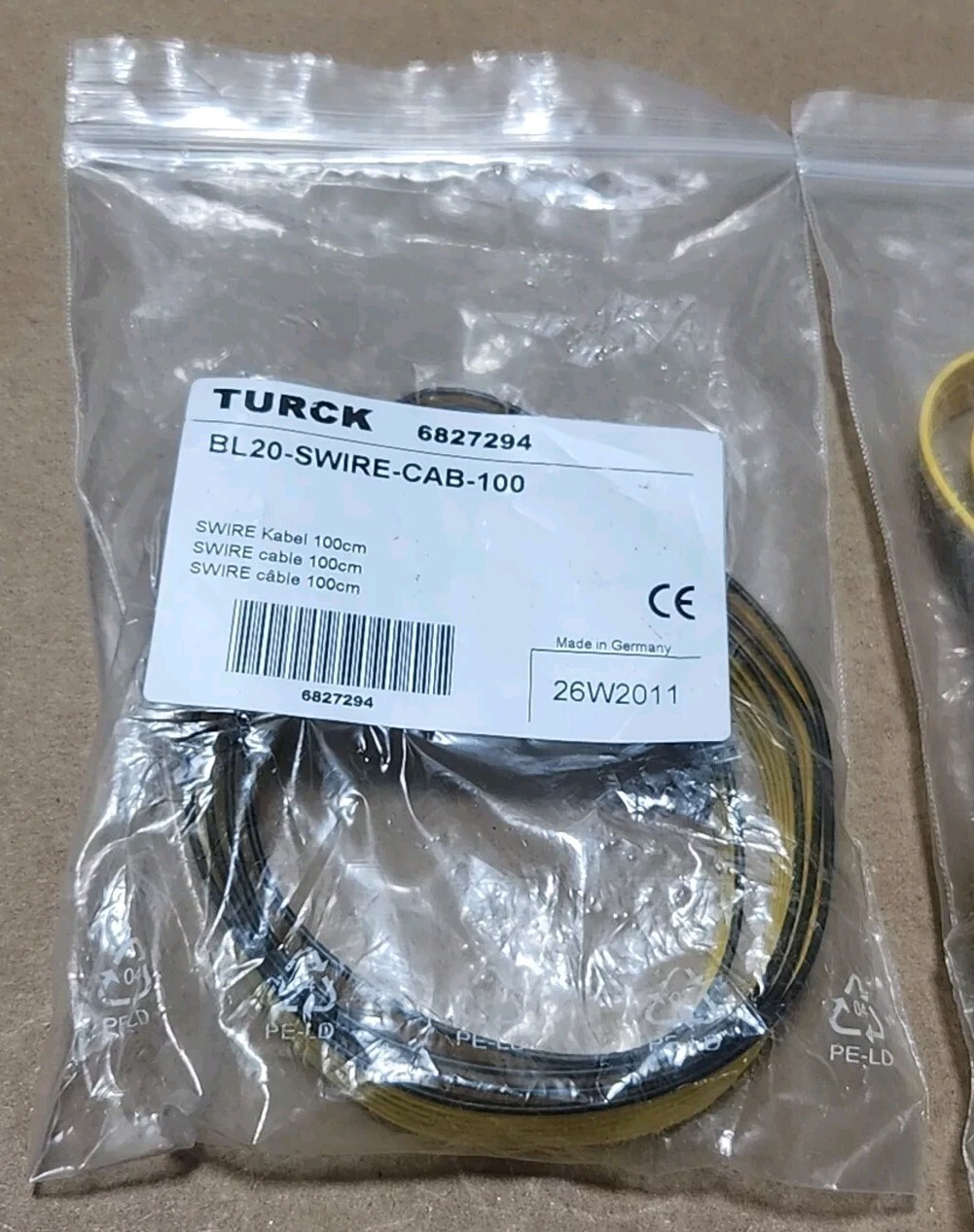 (3) *NEW SURPLUS* Turck BL20-SWIRE-CAB-100 Swire Cable 100cm 6827294 + Warranty!