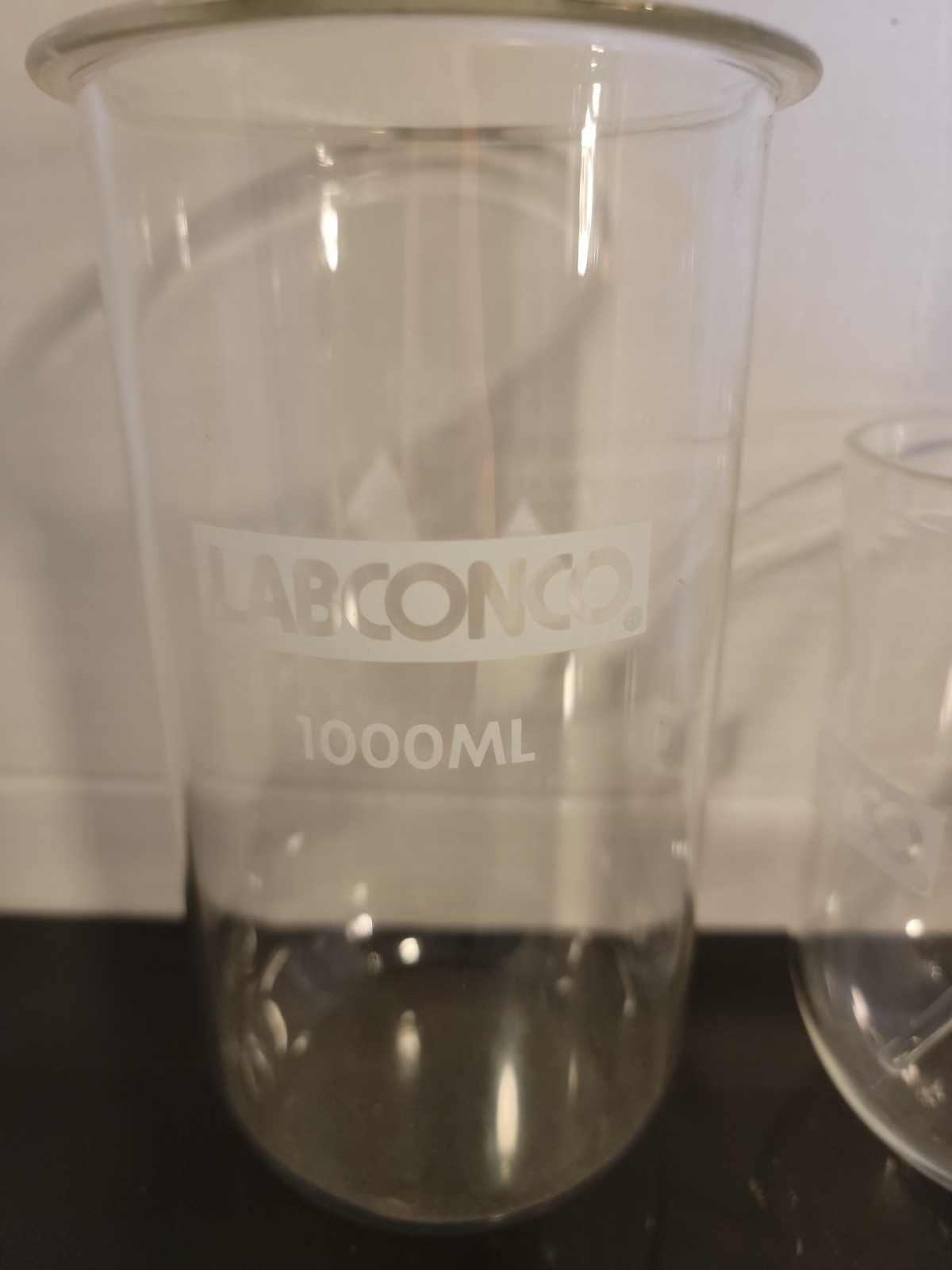 Labconco Lot # 75428 Fast-Freeze Flask + 1000ML Flask Scientific Flasks + Swizle