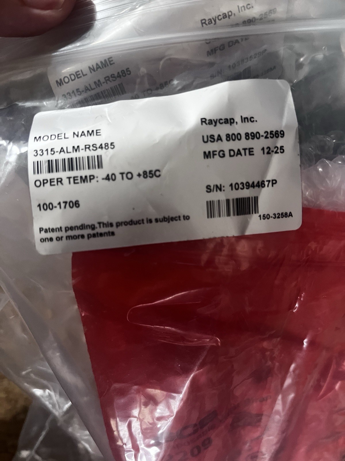 Raycap 3315-ALM-RS485 Circuit Board Alarm Indicator Module