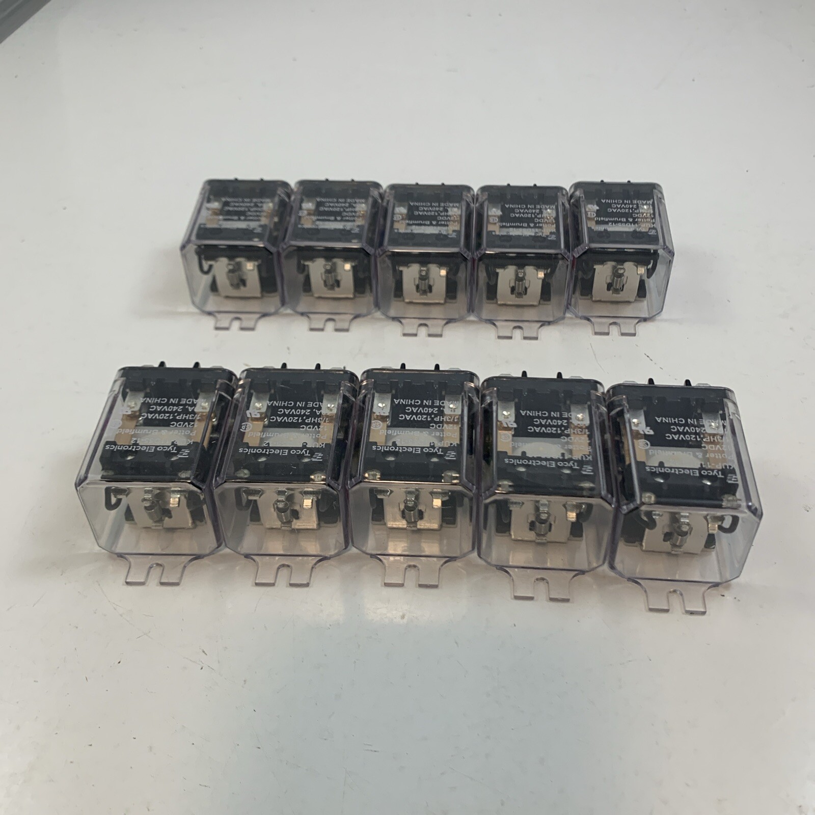 Potter & Brumfield Relay KUP-11D55-12 12VDC 1/3 HP 120VAC 10A 240VAC 20PCS #1022