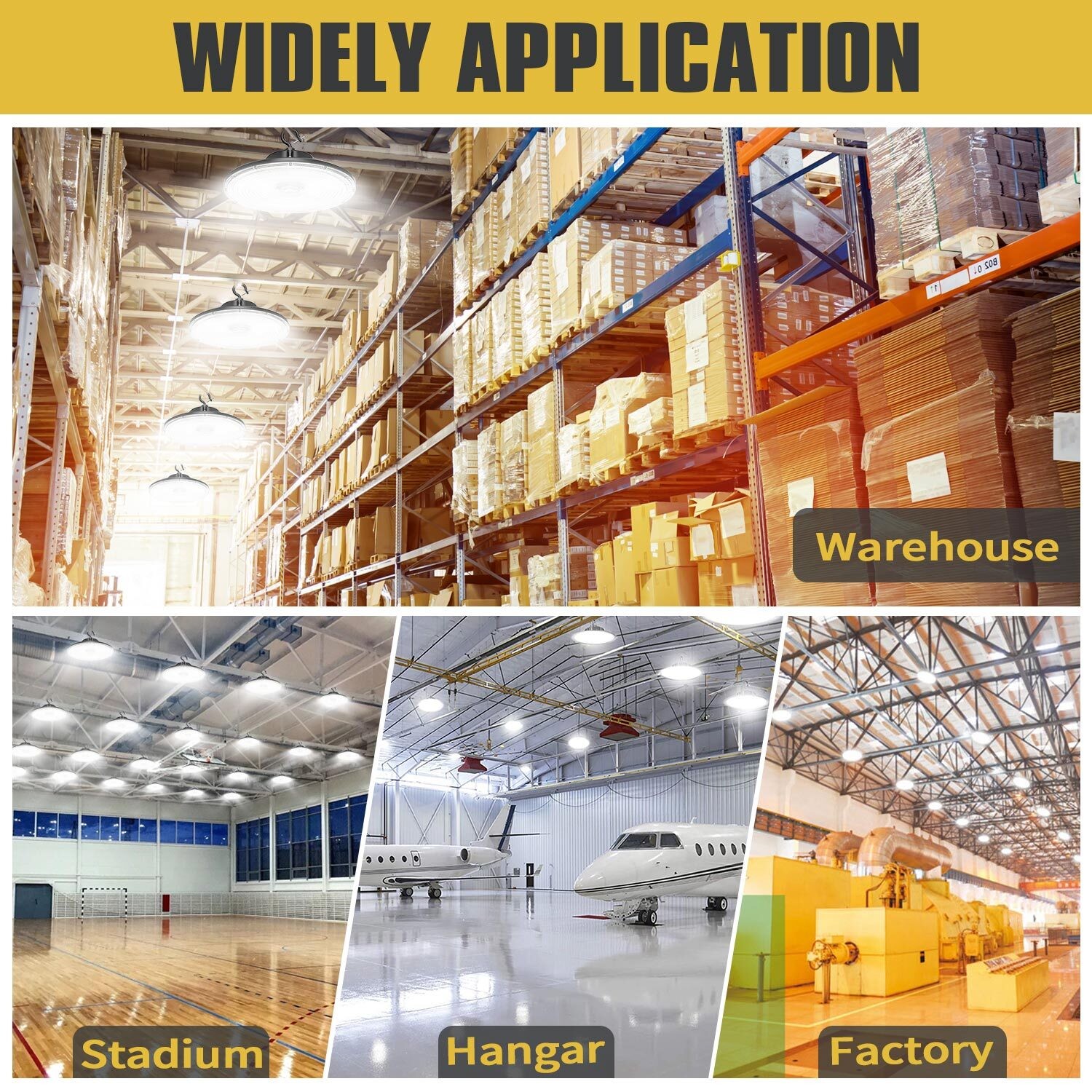 150W LED High Bay Light Fixture 22500lm (Eqv. 600W MH/HPS) Commercial Warehouse