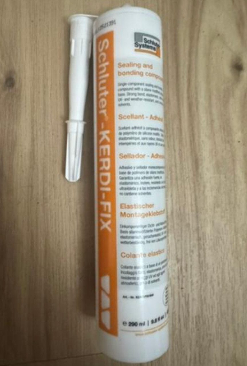 Schluter KERDI-FIX white sealant 9.81 oz tube 290ml Made in Germany Sealed NEW
