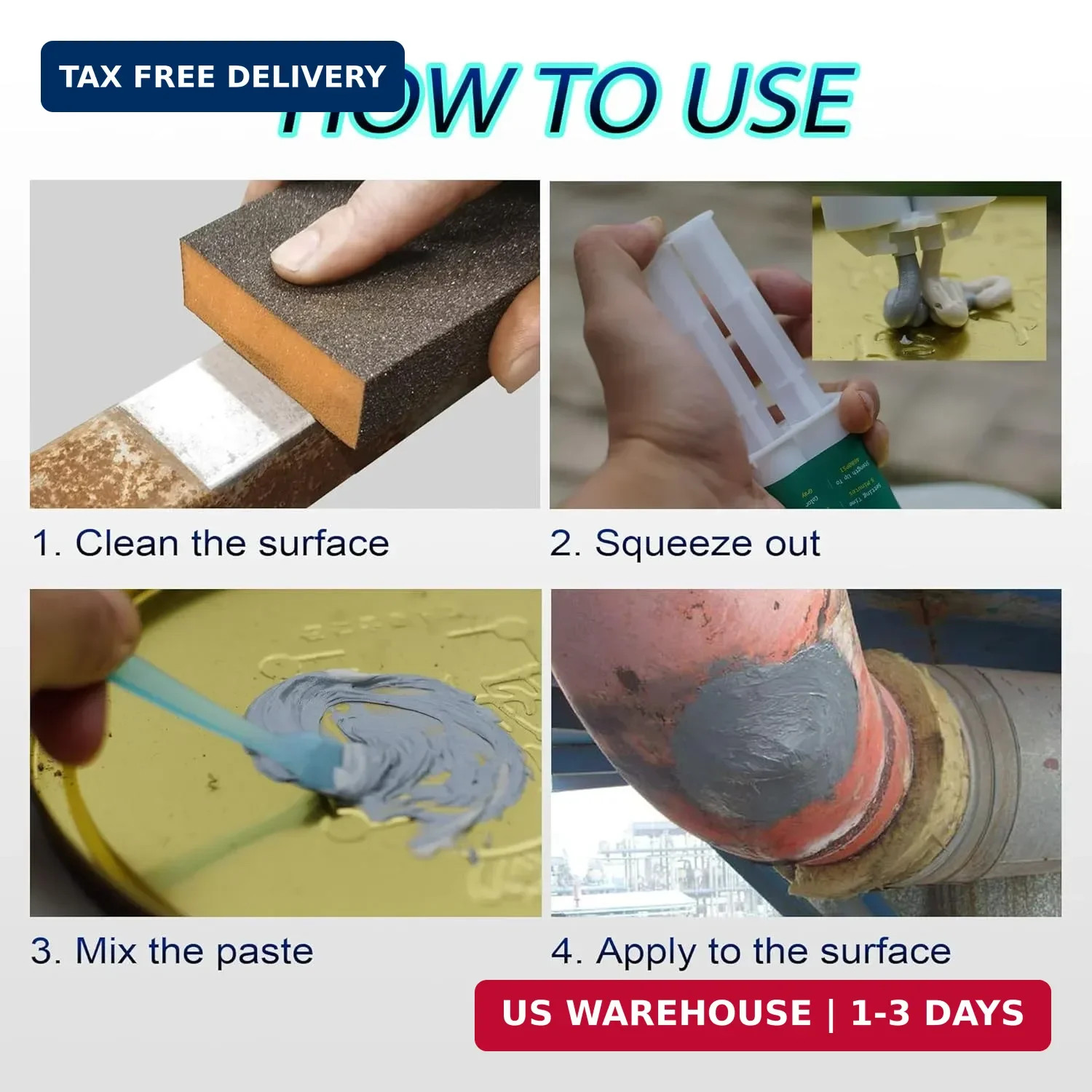 Metal Glue Heavy Duty Waterproof, Metal to Metals Adhesive, Liquid Weld, Welding
