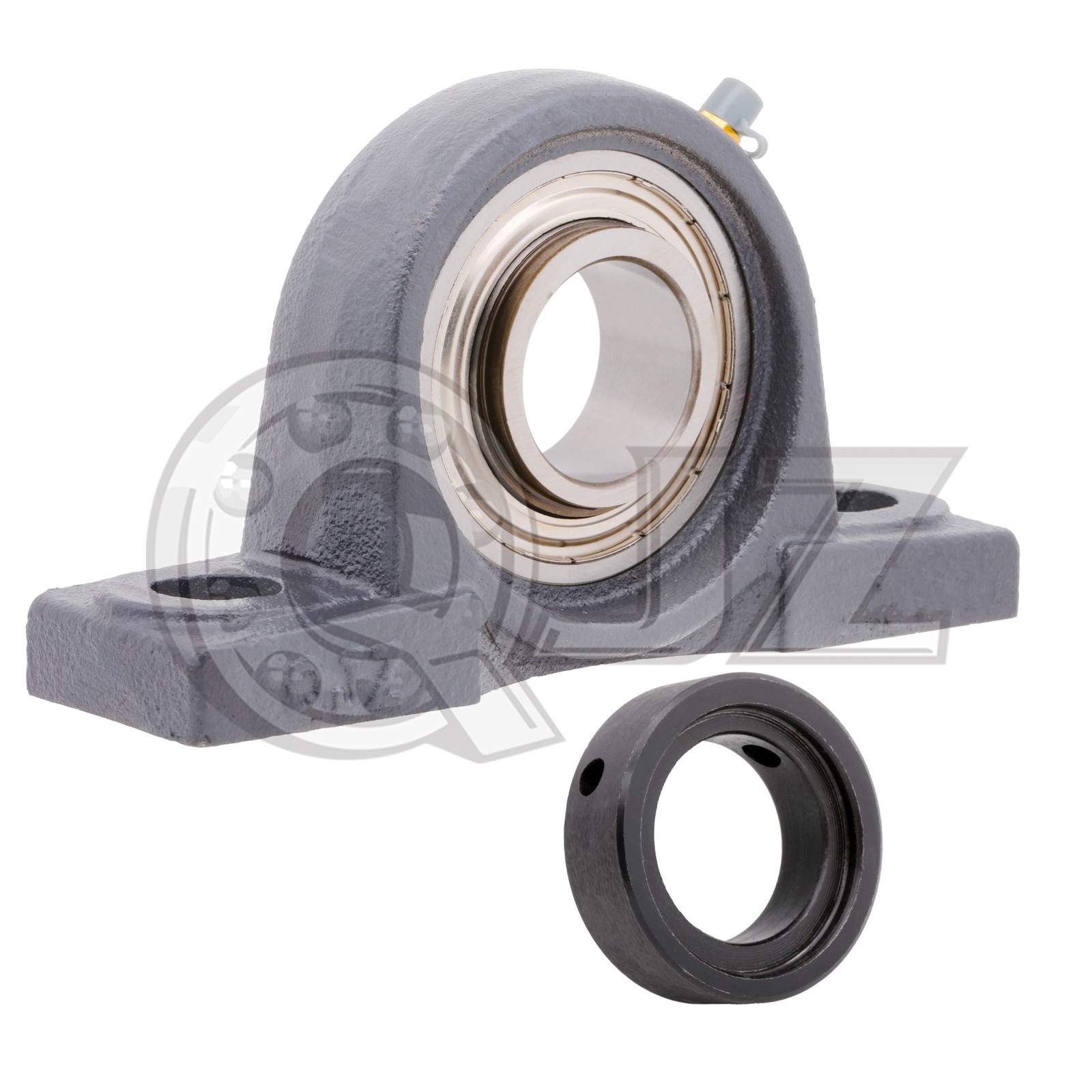 [2-Pack] SAP205-14 Cast Iron Pillow Block Bearing Housed Unit [7/8 in Bore]