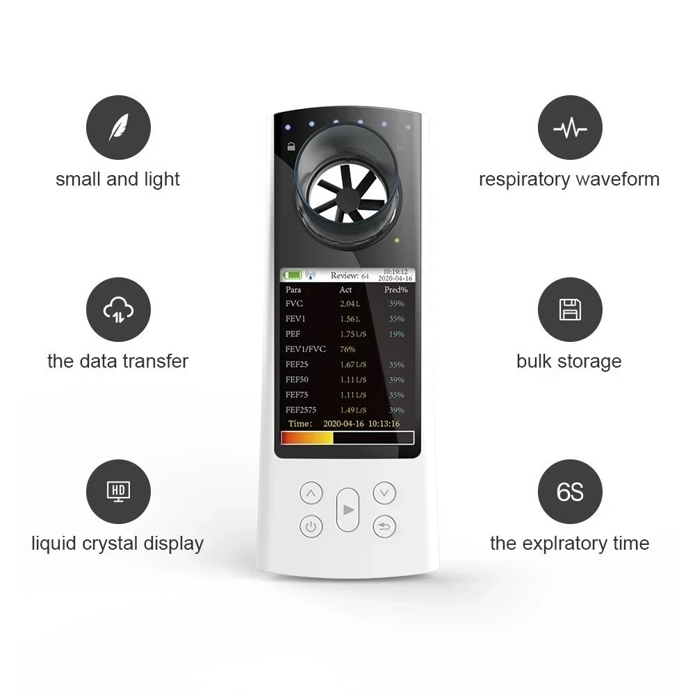 Handheld Bluetooth Spirometer SP80B Portable Digital Spirometer