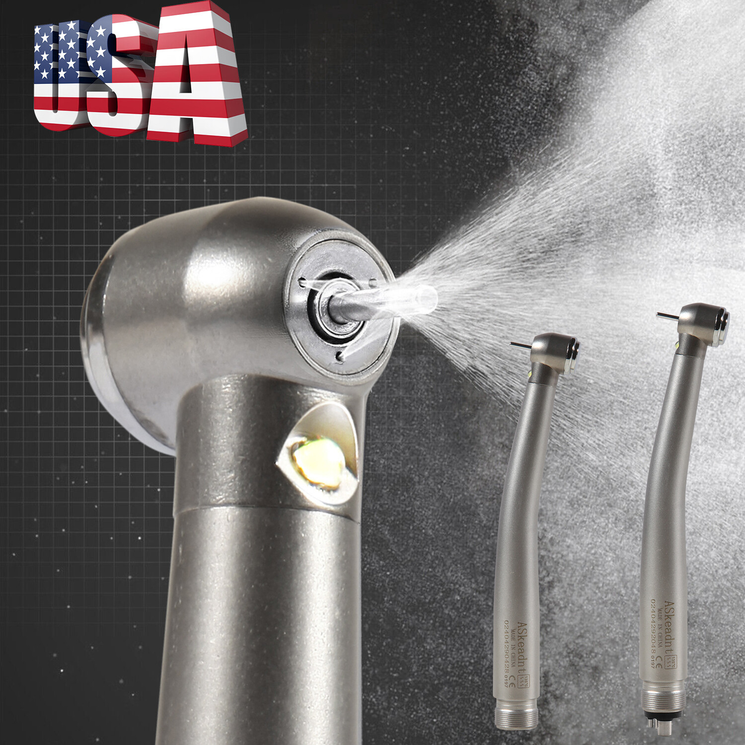 Factory Price Dental LED High Speed Handpiece 3 Water Spray 2 4 Hole Air Turbine
