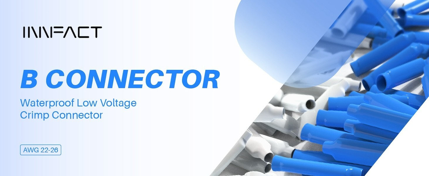 300 Pcs B Crimp Splice Connectors 22–26 AWG｜Dry & Gel-Filled｜Indoor/Outdoor