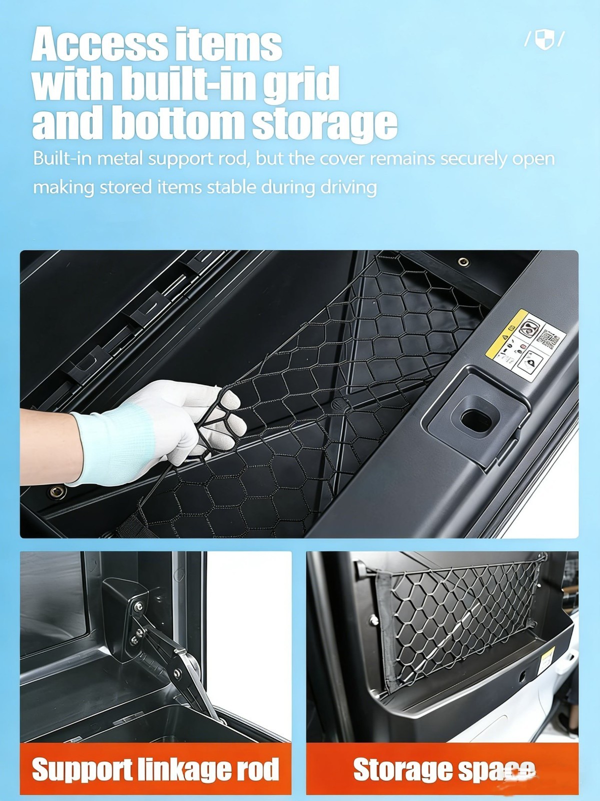 Glossy Black Side Storage Box for 2020-2025 Land Rover Defender 110 Toolbox