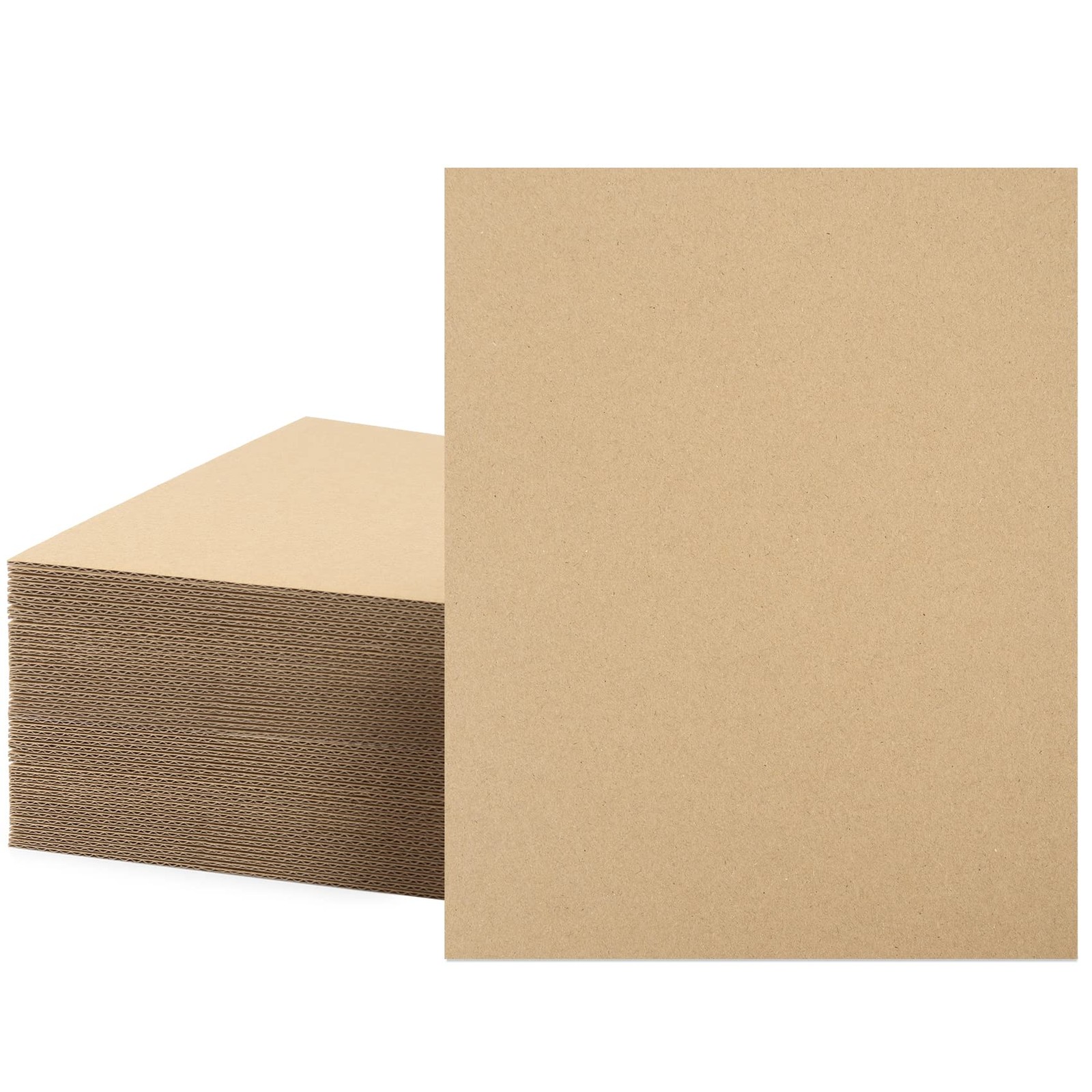 Mat Board Center, 50 Corrugated Cardboard Sheets 8×10 Inches Flat Card Board …