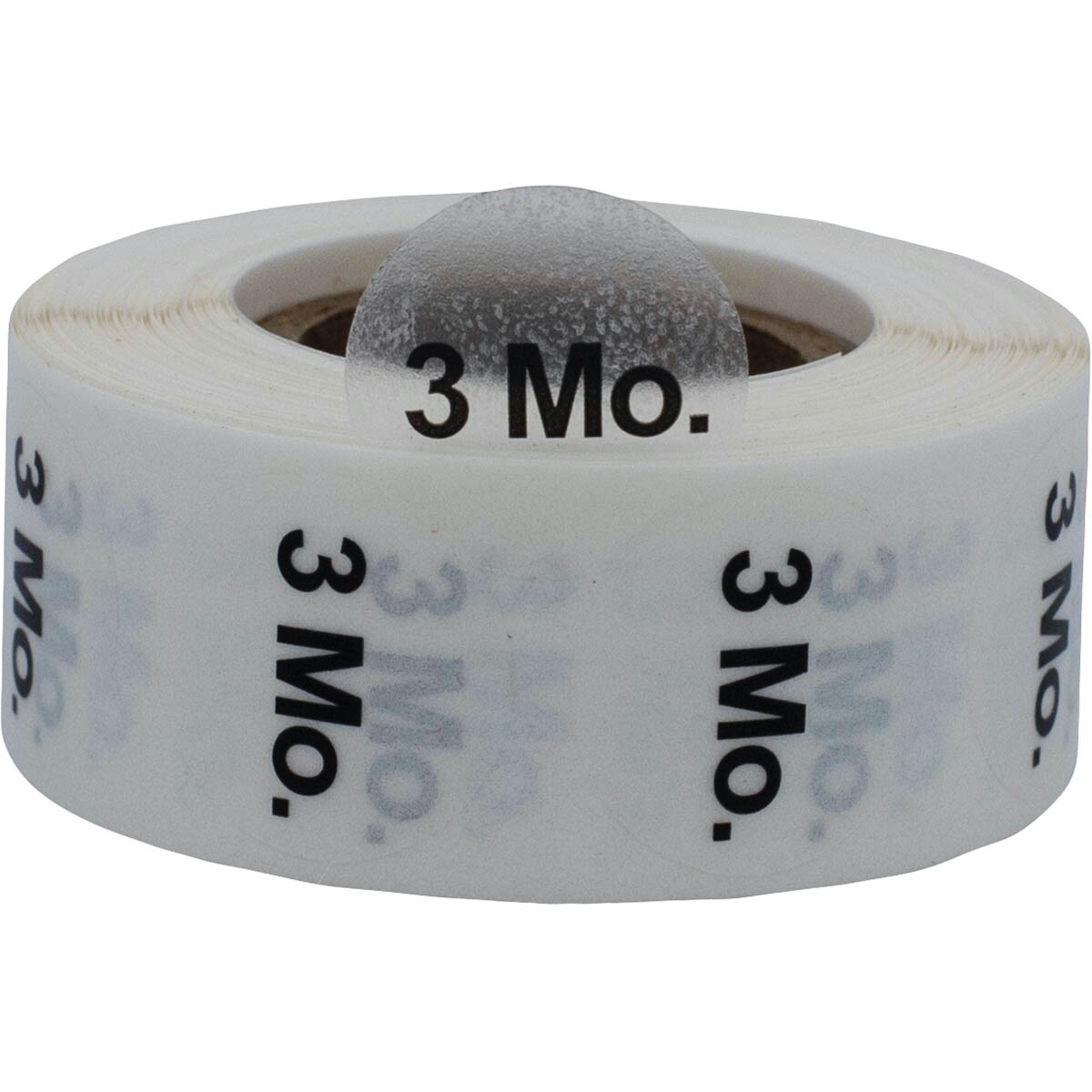 Clear 3 Months Round Baby Size Stickers for Shirts | 0.75″ Inch Round | 500 Pack