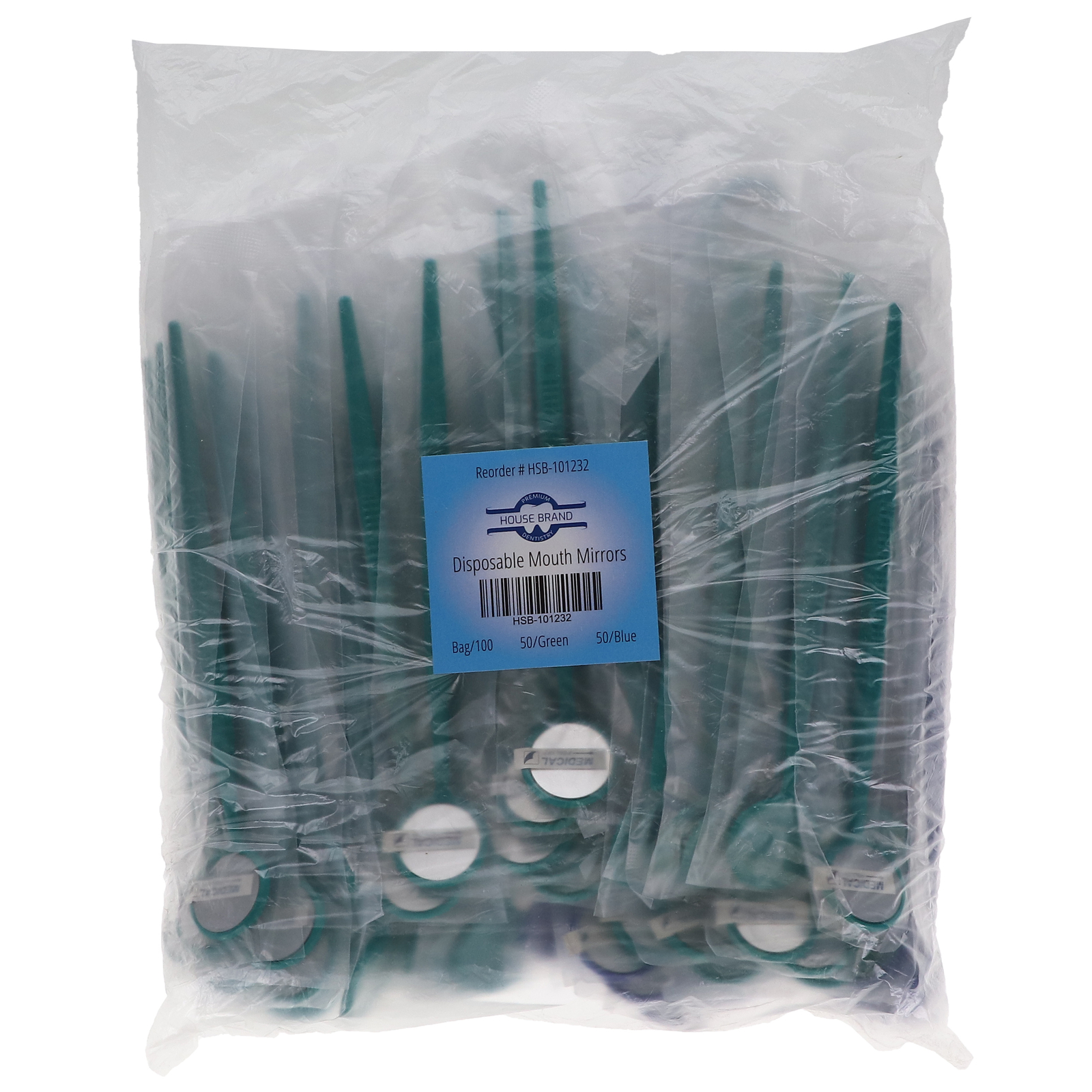 House Brand Dentistry 101232 Disposable Dental Oral Mouth Mirrors 100/Pk
