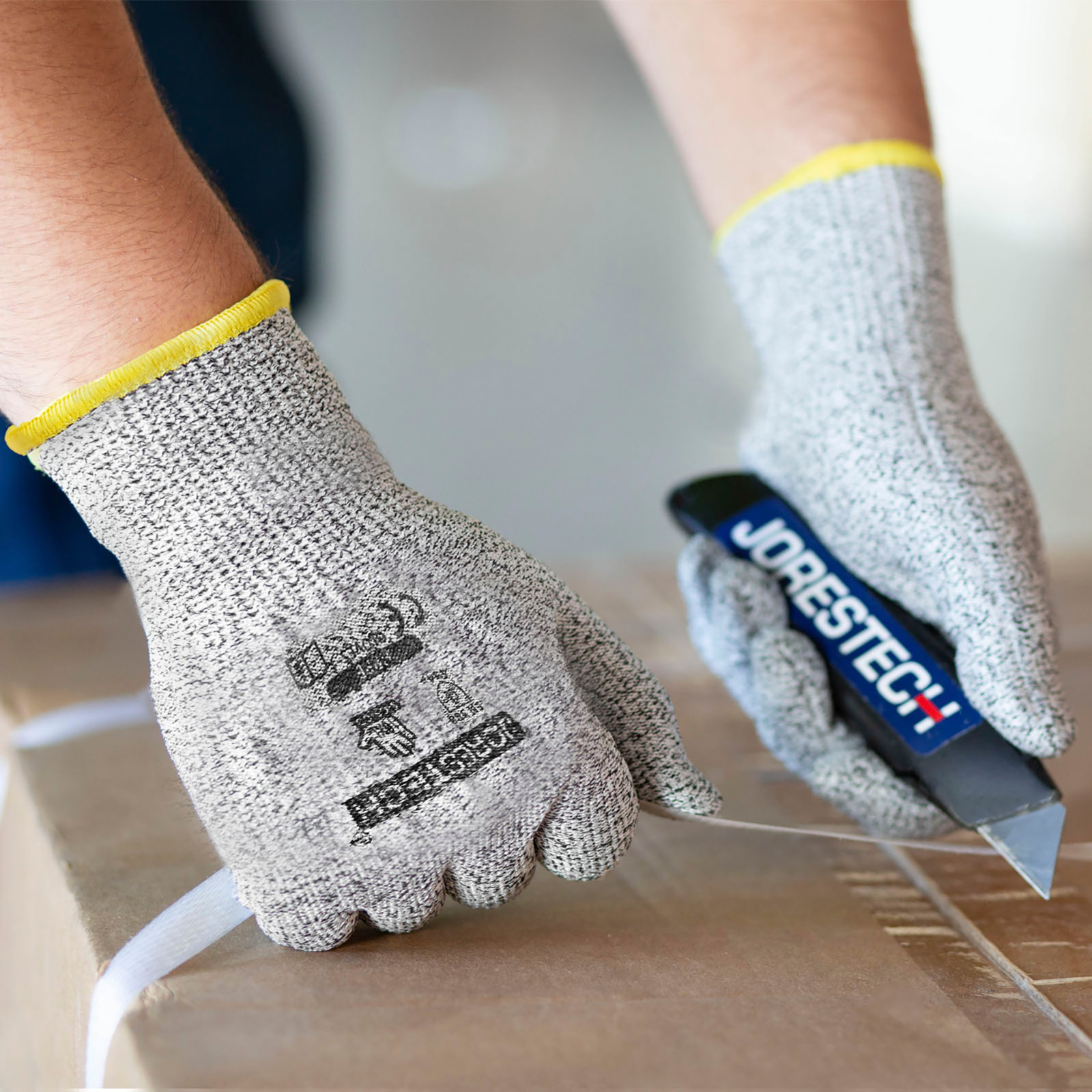12 Pairs JORESTECH Cut Resistant Level 3 Work Gloves