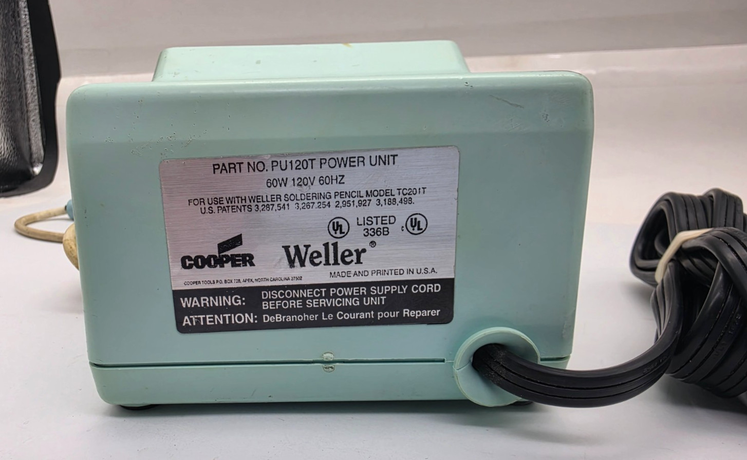 Weller WTCPT Soldering Station Iron Temperature Controlled TC201T / PU120T