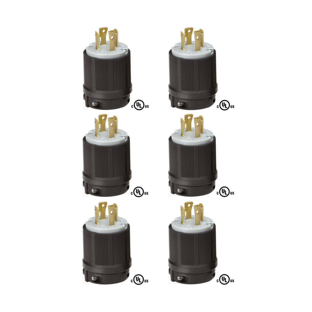 OCSParts L15-30P Locking Plug, Rated for 30 Amp, 250 VAC, cUL Listed (Pack of 6)