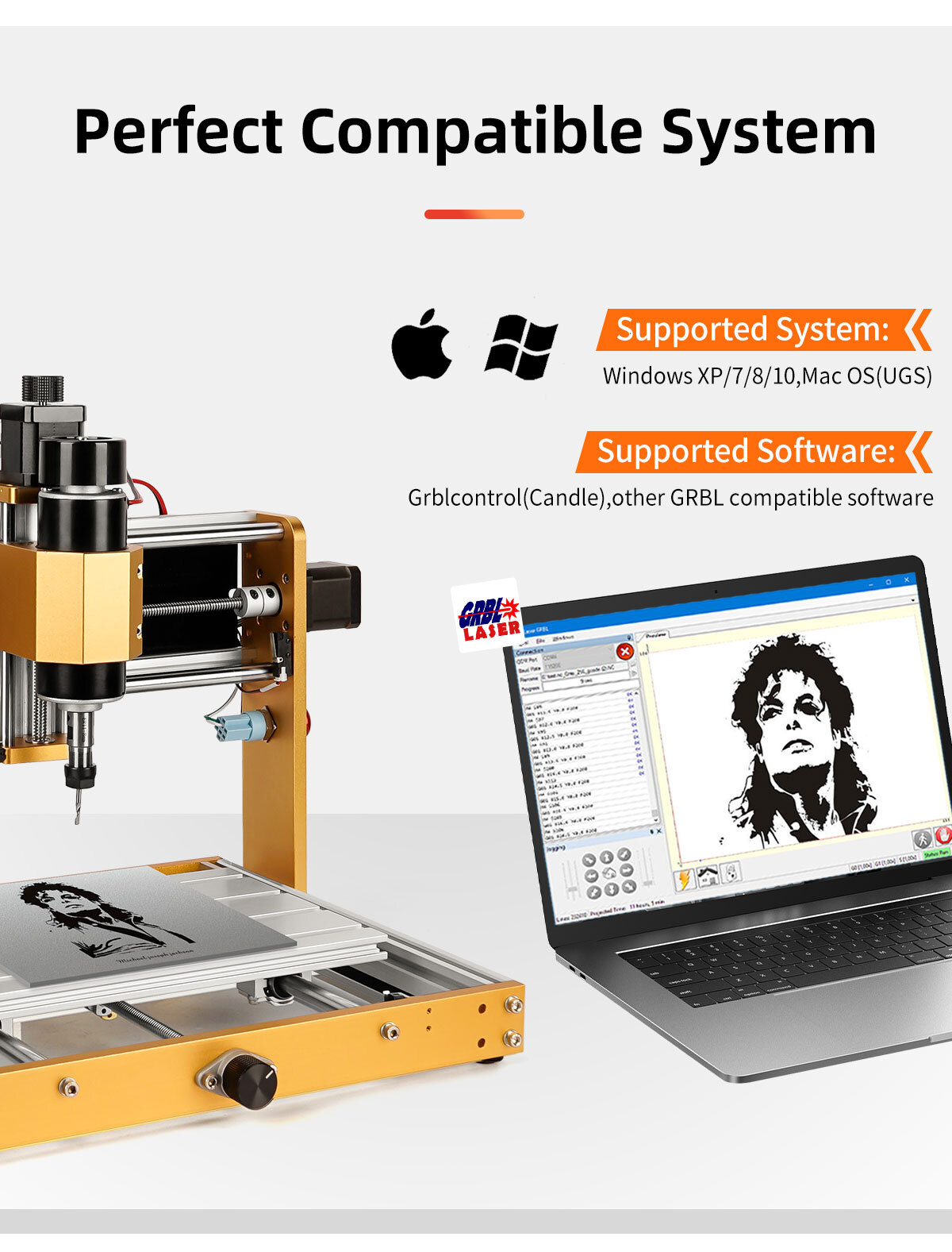 CNC 3018PLUS 500W Router Milling Drill Carving Machine Kit For PCB Wood DIY