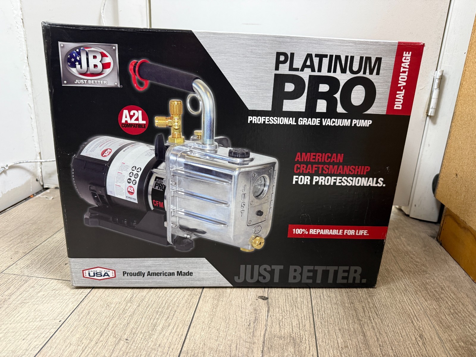 JB Industries DV-240DC Vacuum Pump, 8.4 CFM 1/2 hp DC Motor Platinum Pro DC 8.4
