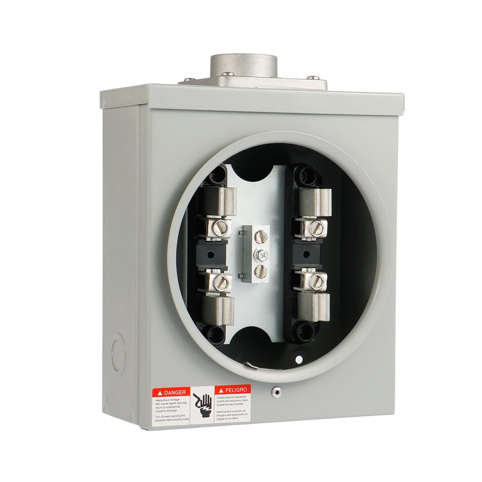 100 Amp Meter Socket, 4-Jaw Meter Base, Single Phase 3-Wire Ringless | 600V Max