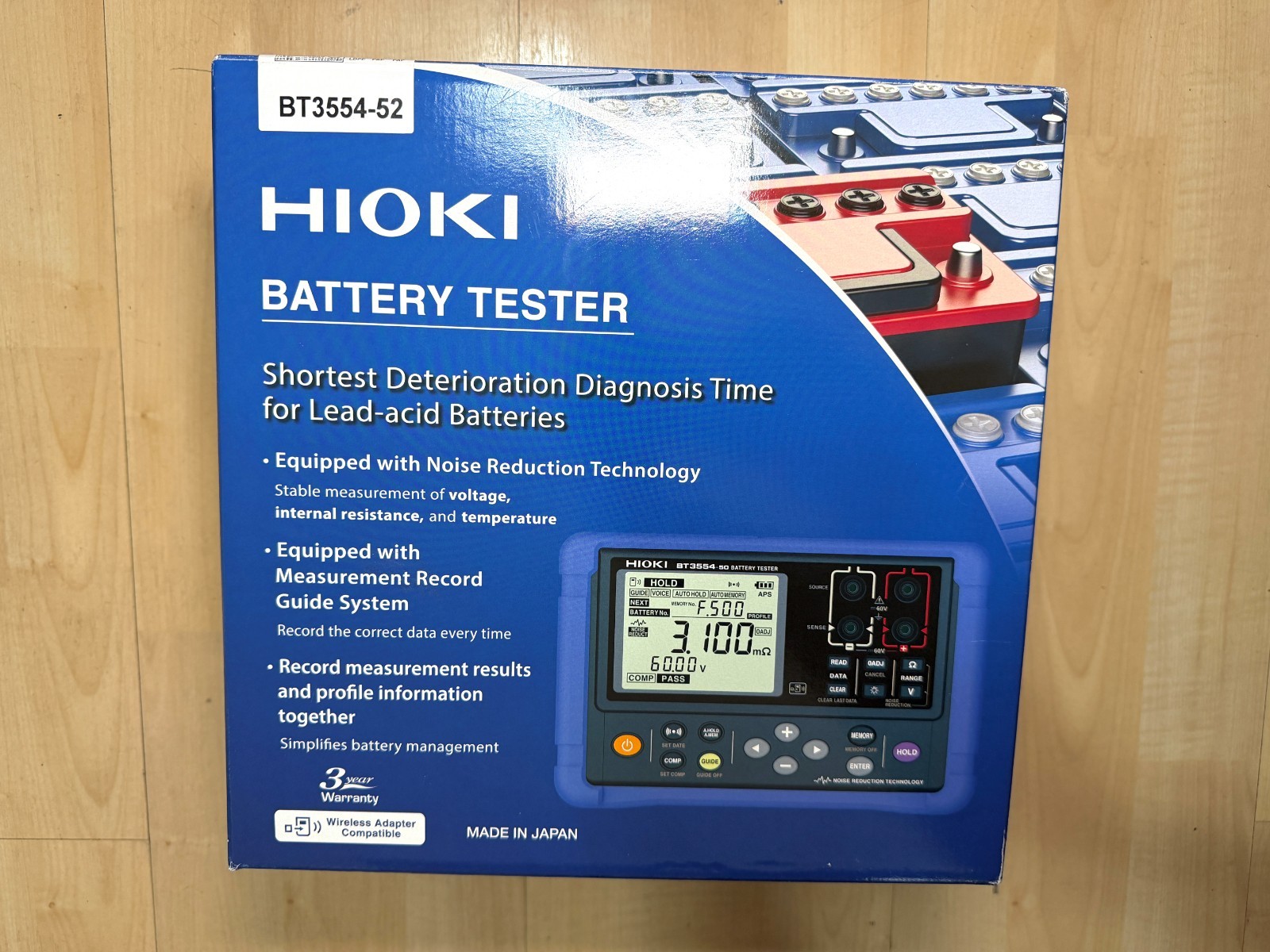 HIOKI BT3554-52 Battery Tester L2020 Pin Lead Wireless Communication BT3554-50