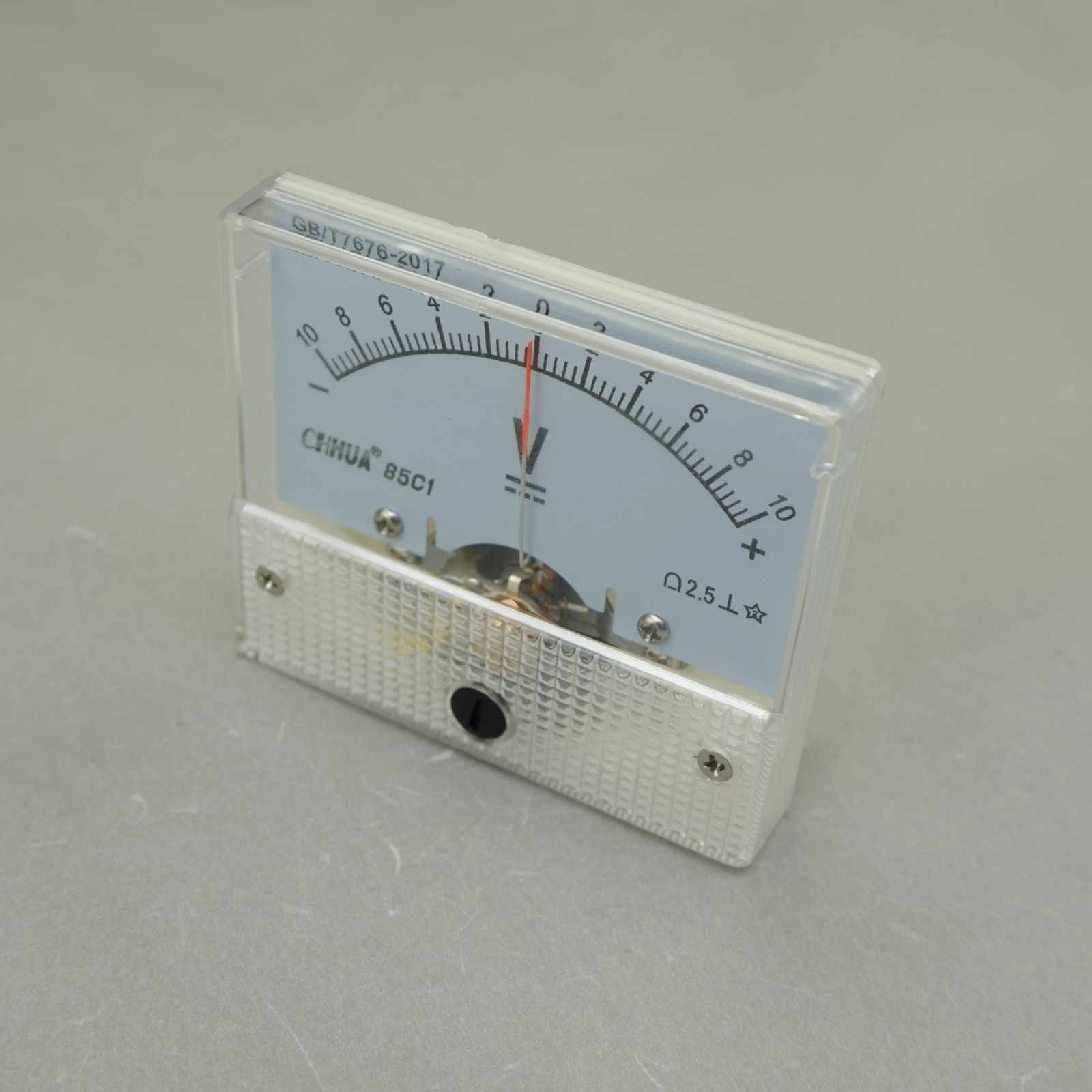 DC Minus Zero Plus -10V-0-+10V Analog 85C1 56*64mm Voltage Analogue Panel meter