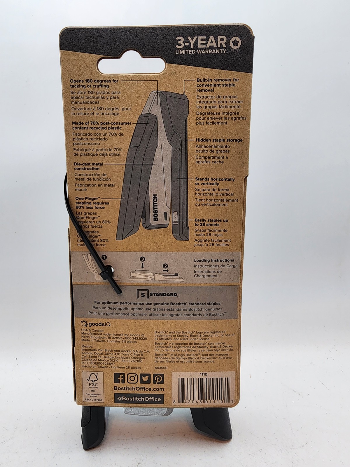 Paperpro-Bostitch inPOWER+ 28 Premium Desktop Stapler 28-Sheet Capacity