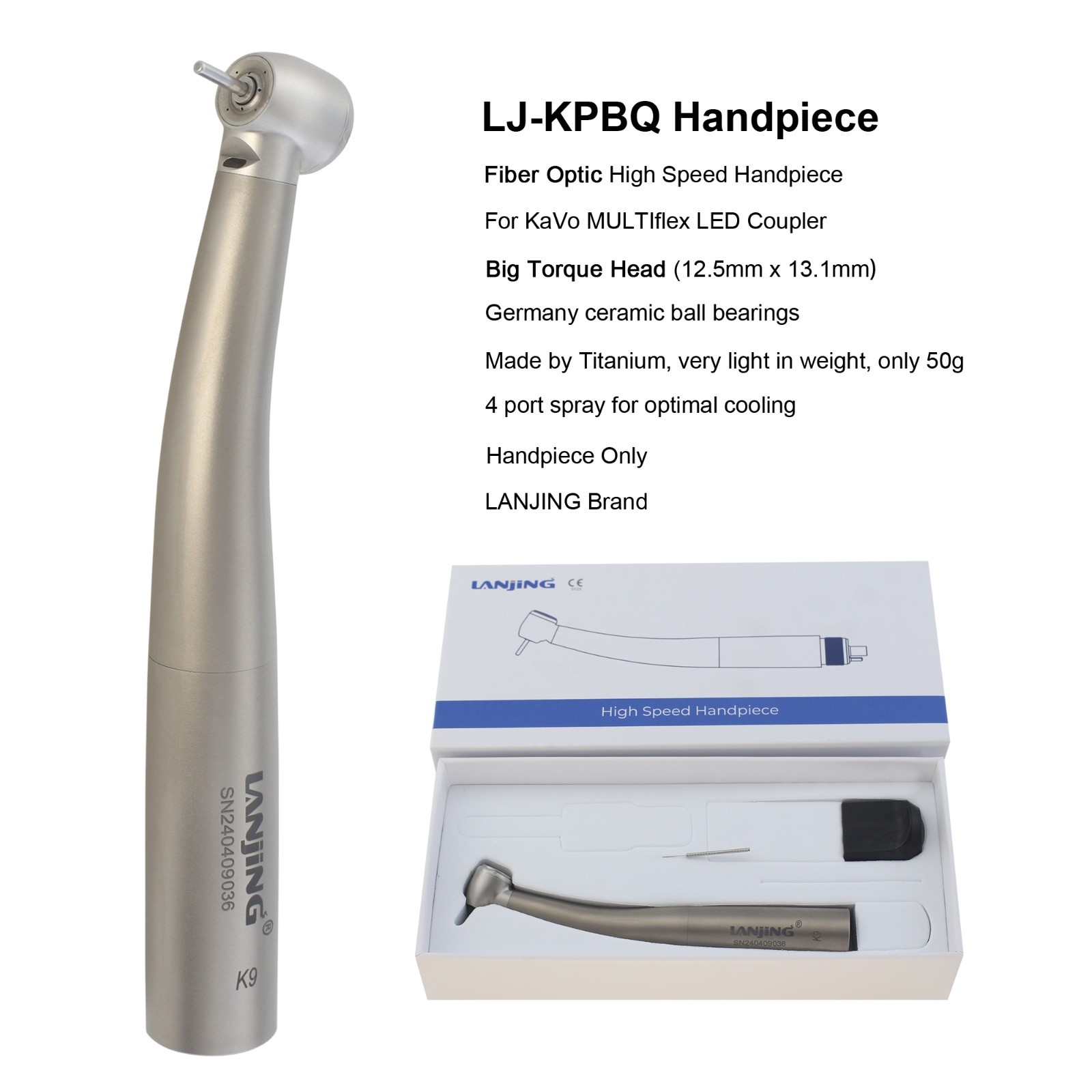 Dental High Speed Fiber Optic Turbine Handpiece KaVo MULTIflex Coupler 4 6 Hole