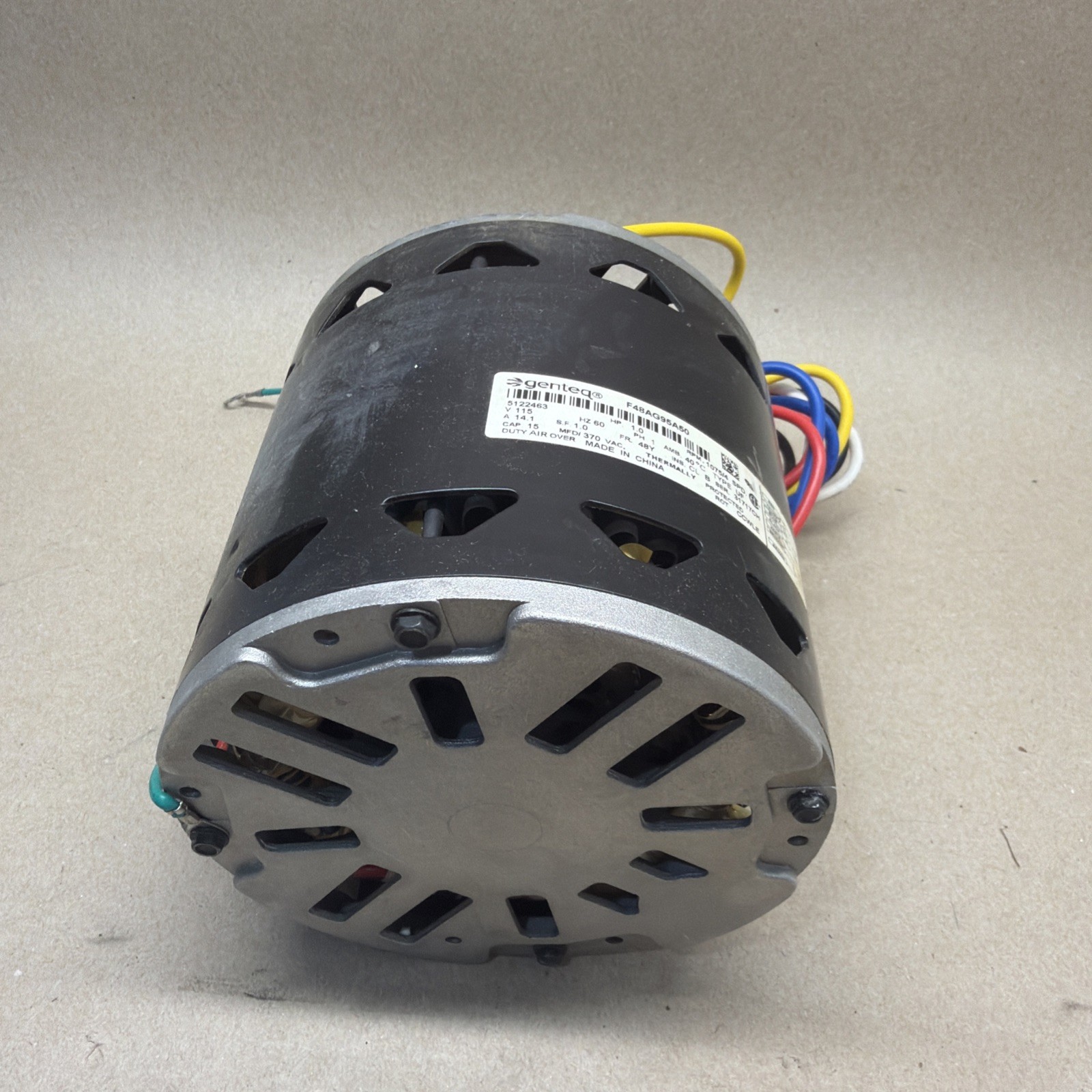 Genteq F48AG95A50 Furnace Blower Motor 1HP 1075RPM 4SPD 115V 5122463 CCWLE