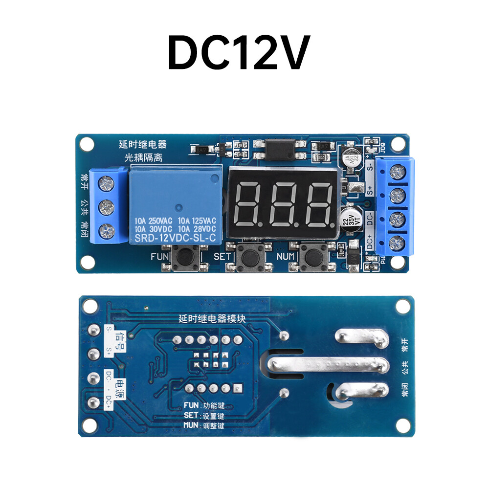 DC 3V 5V 12V 24V Digital LED Timer Delay Relay Start Switch Time Relay Module