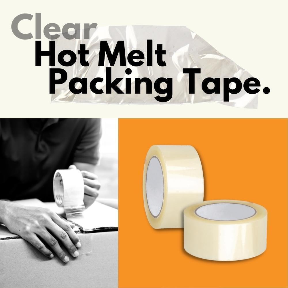 36 Rolls Clear Hotmelt Shipping Packaging Tape 2″ x 55 Yds, Packing Tape 1.6 Mil