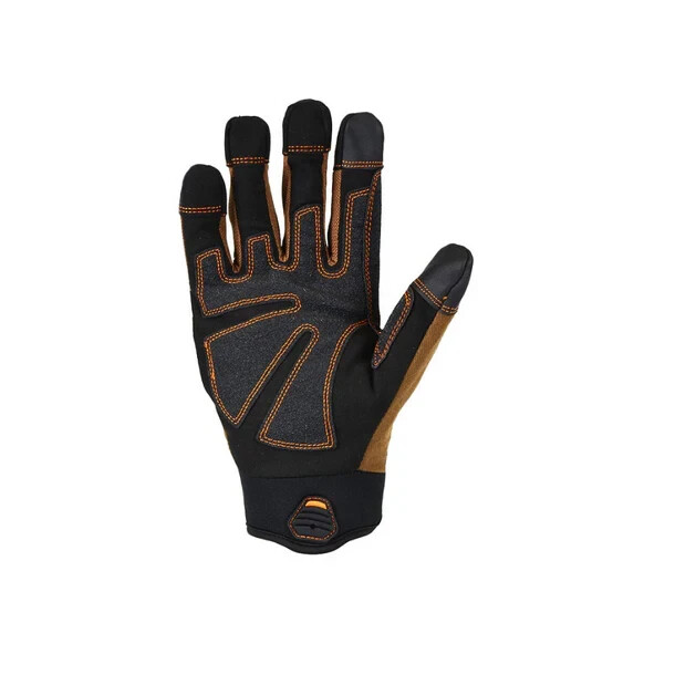 Firm Grip Trademaster Padded Knuckles & Touchscreen Tan Duck Canvas Work Gloves